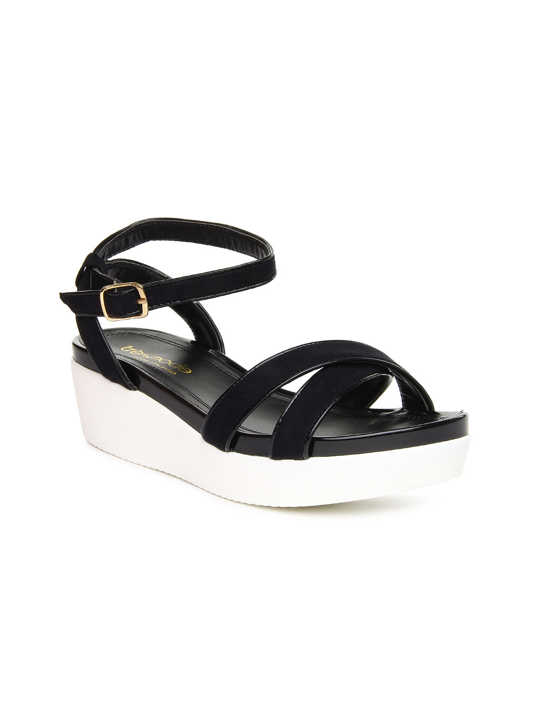 Buy Tresmode Women Black Wedges - Heels for Women 585566 | Myntra