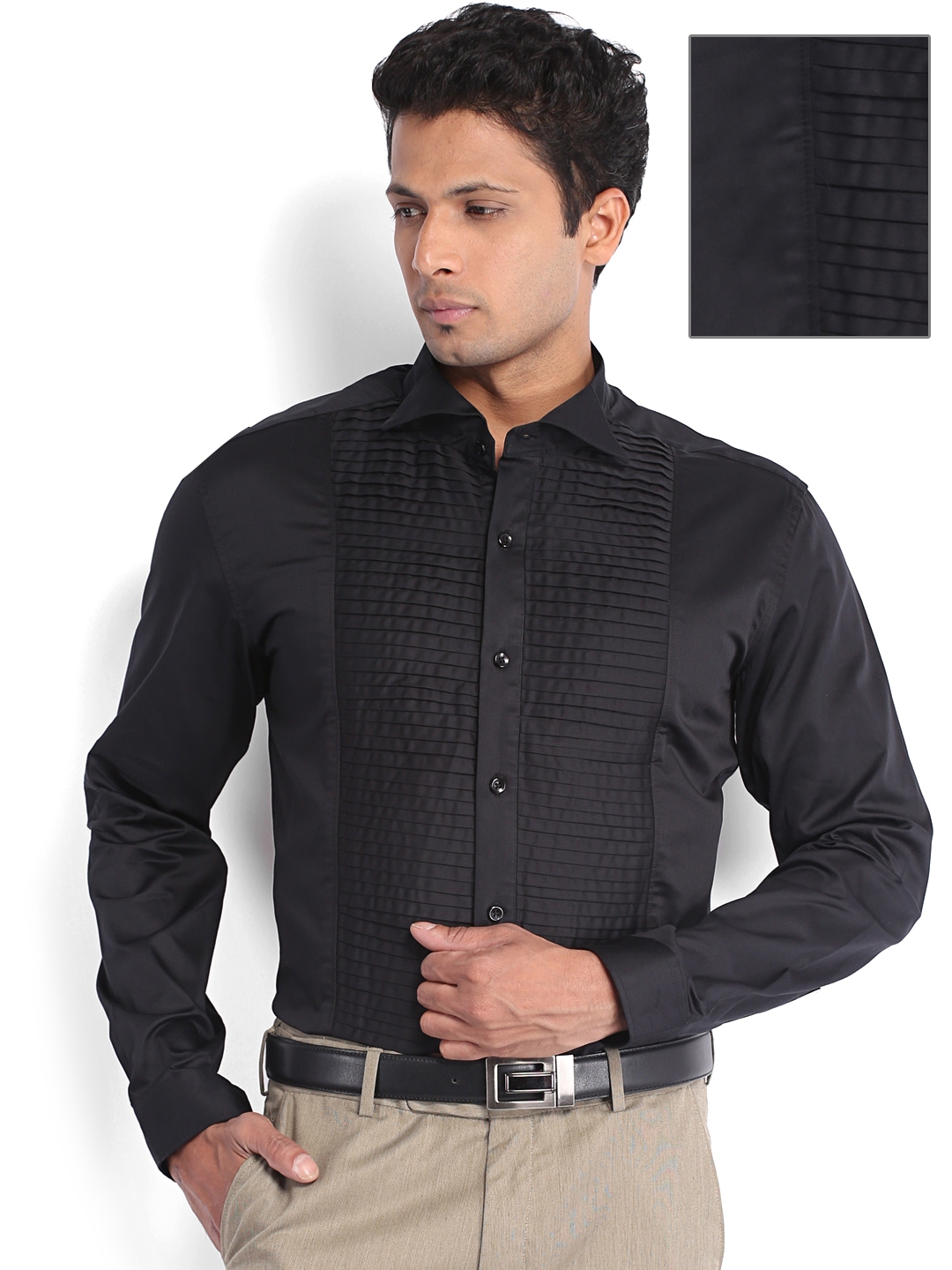 Black outlet tux shirt
