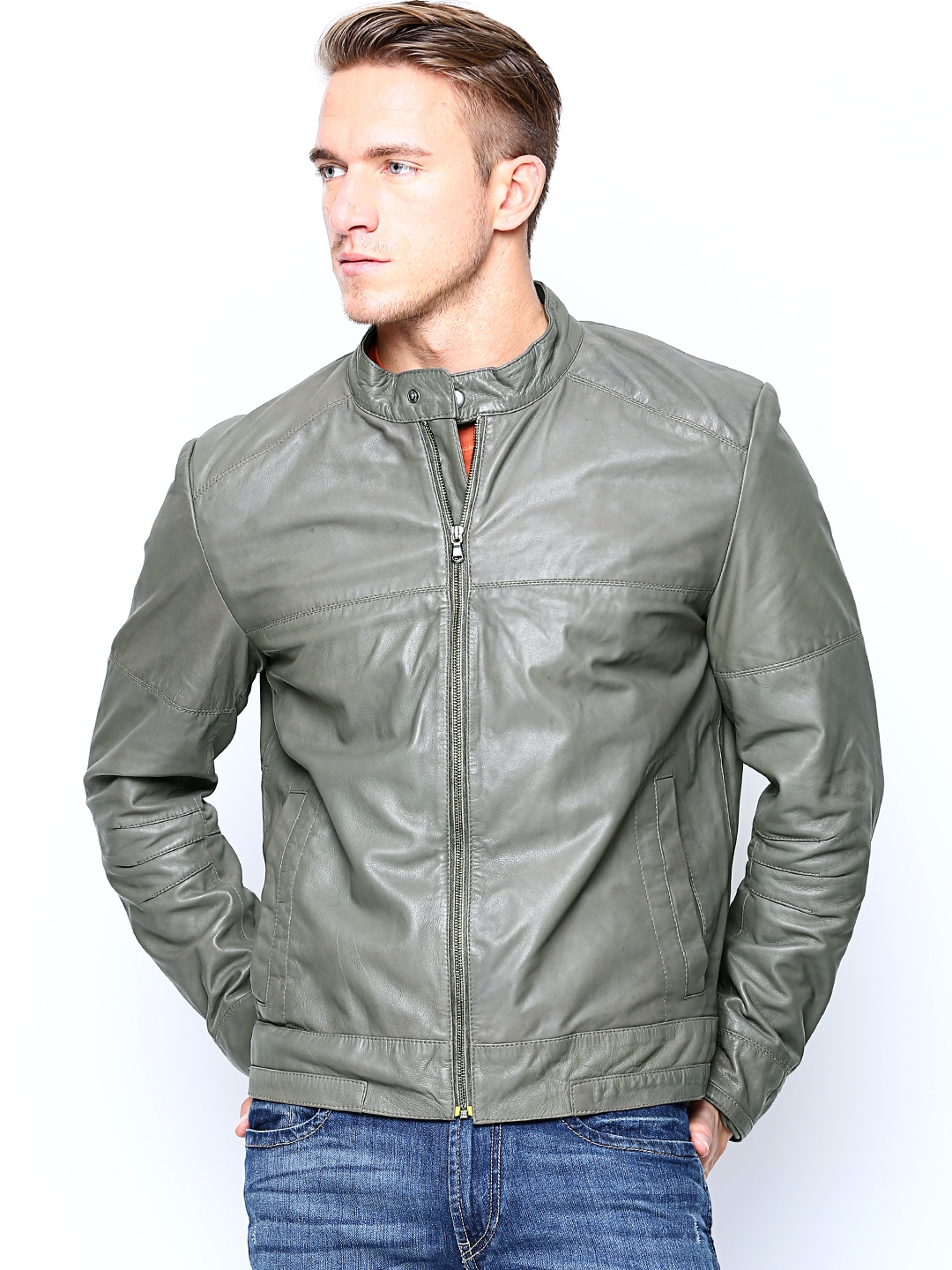 myntra leather jackets