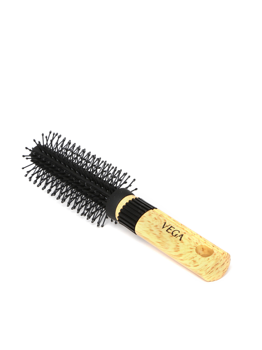 VEGA R5-RB Mini Round Hair Brush - Tan & Black