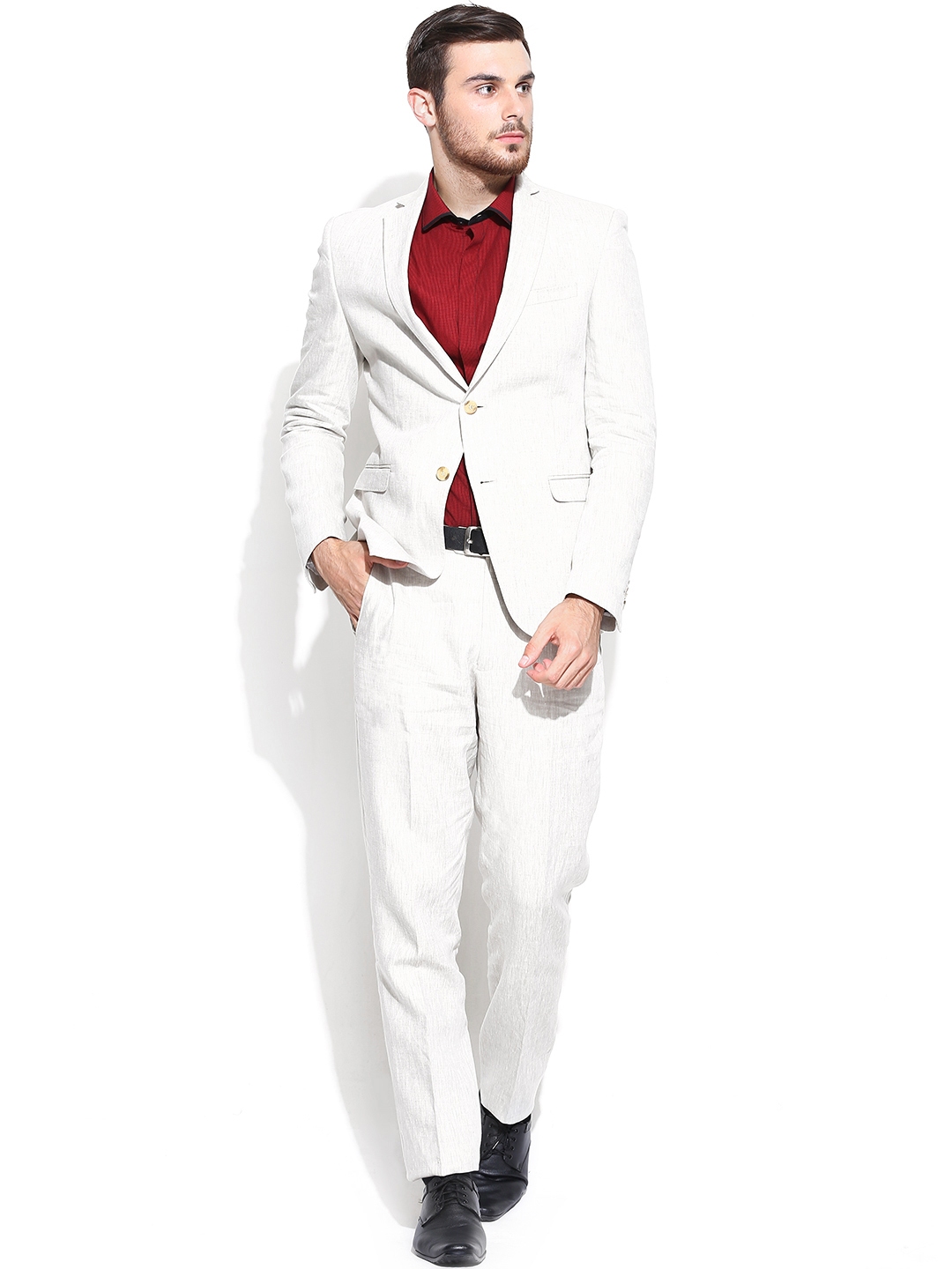 Off white suit shirt top