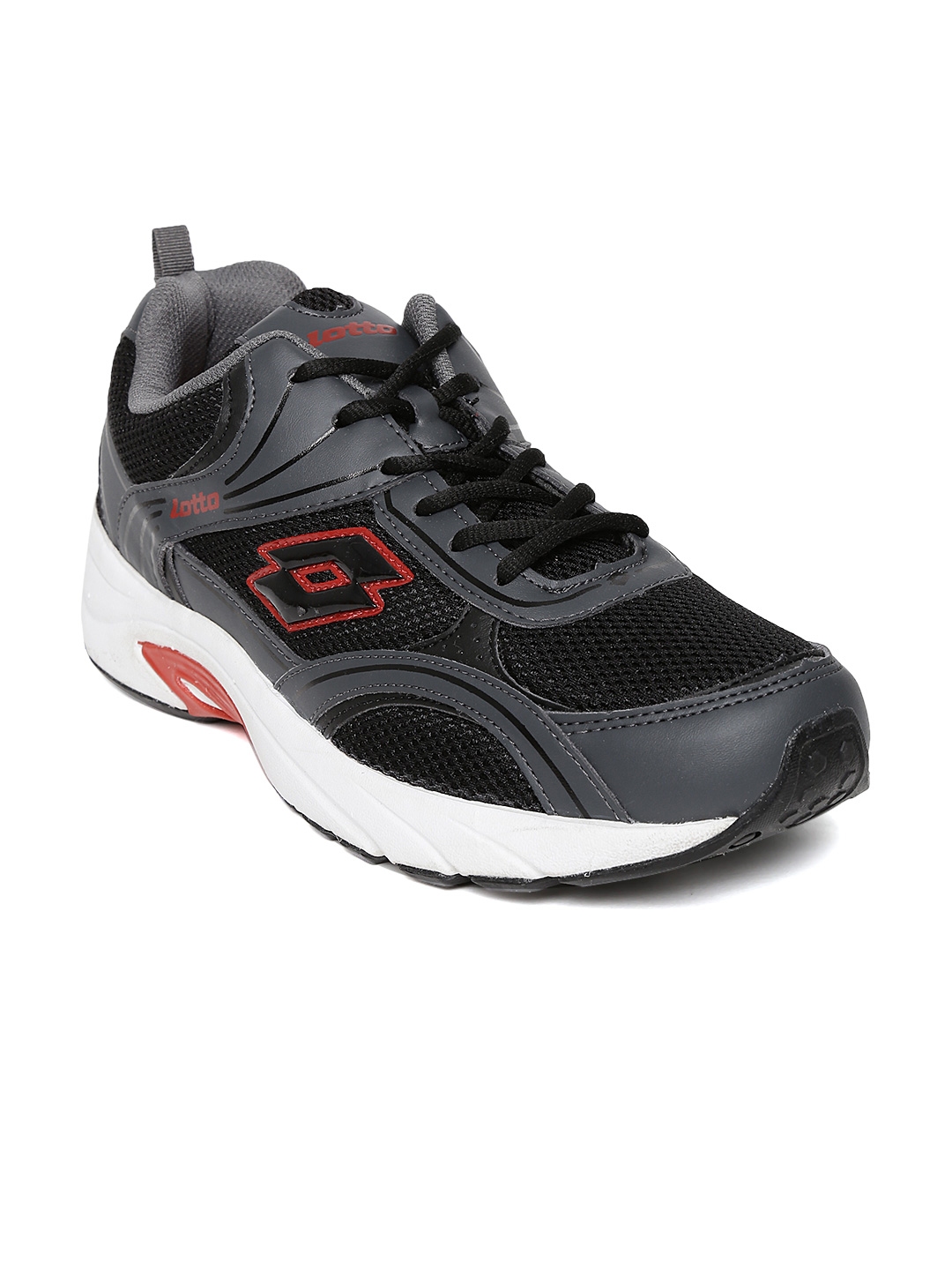 Buy Lotto Men Black Charcoal Grey Maiorca II Running Shoes Sports Shoes for Men 712880 Myntra