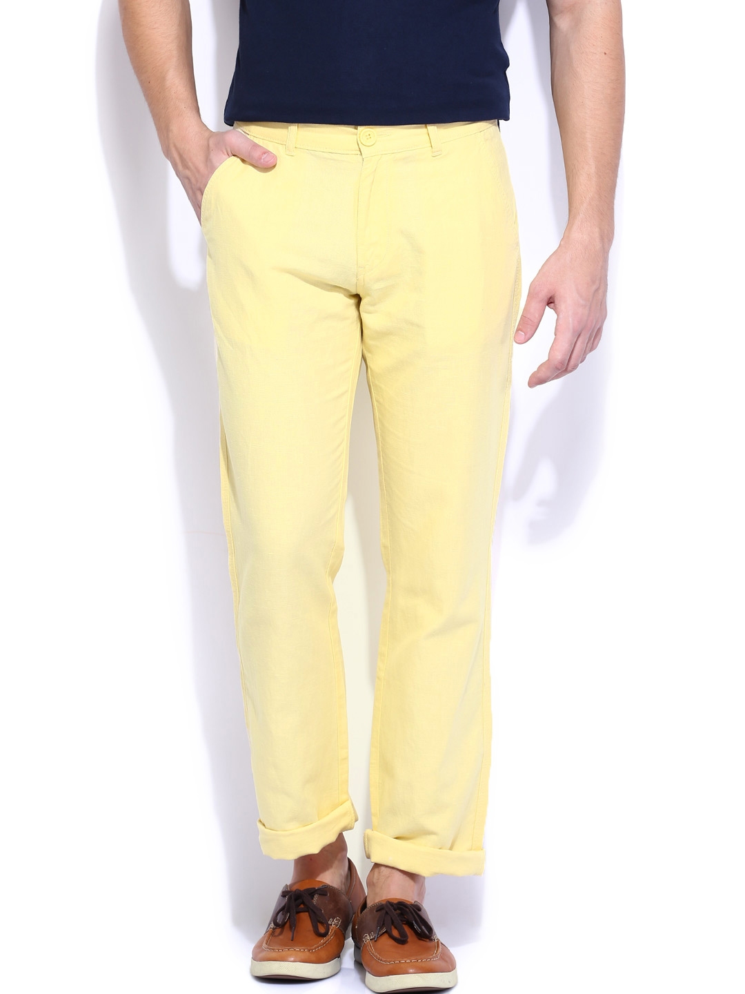 Yellow linen clearance pants mens