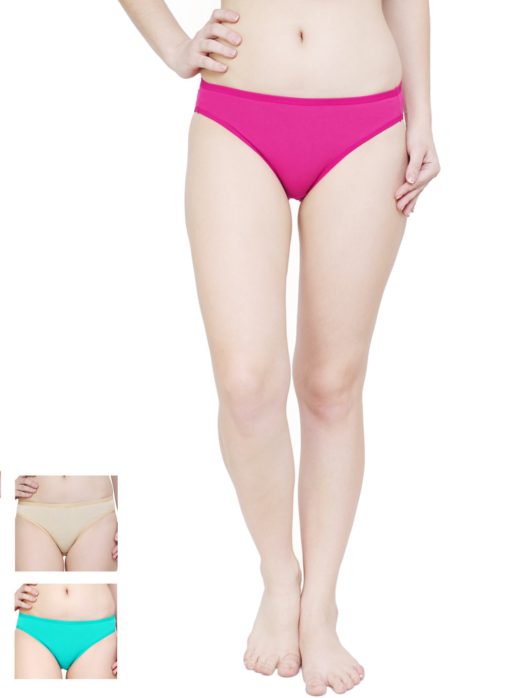 Softrose Women Pack of 3 Bikini Briefs LB7001MRGS