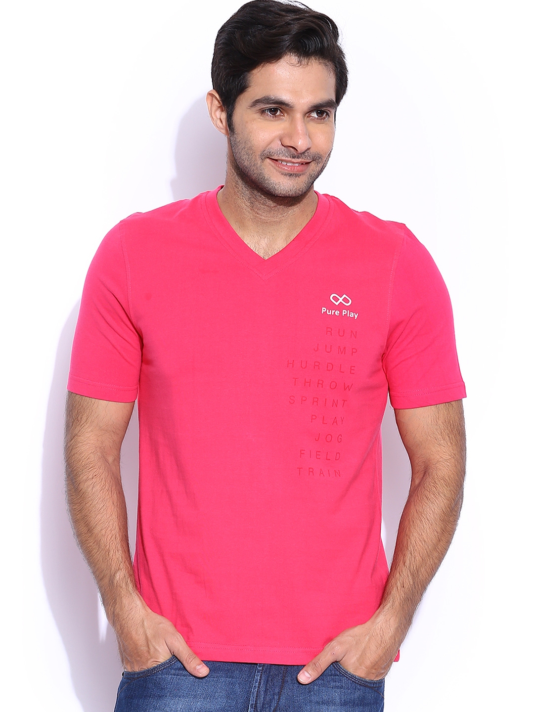 Pure Play Pink Sports Pure Cotton T shirt