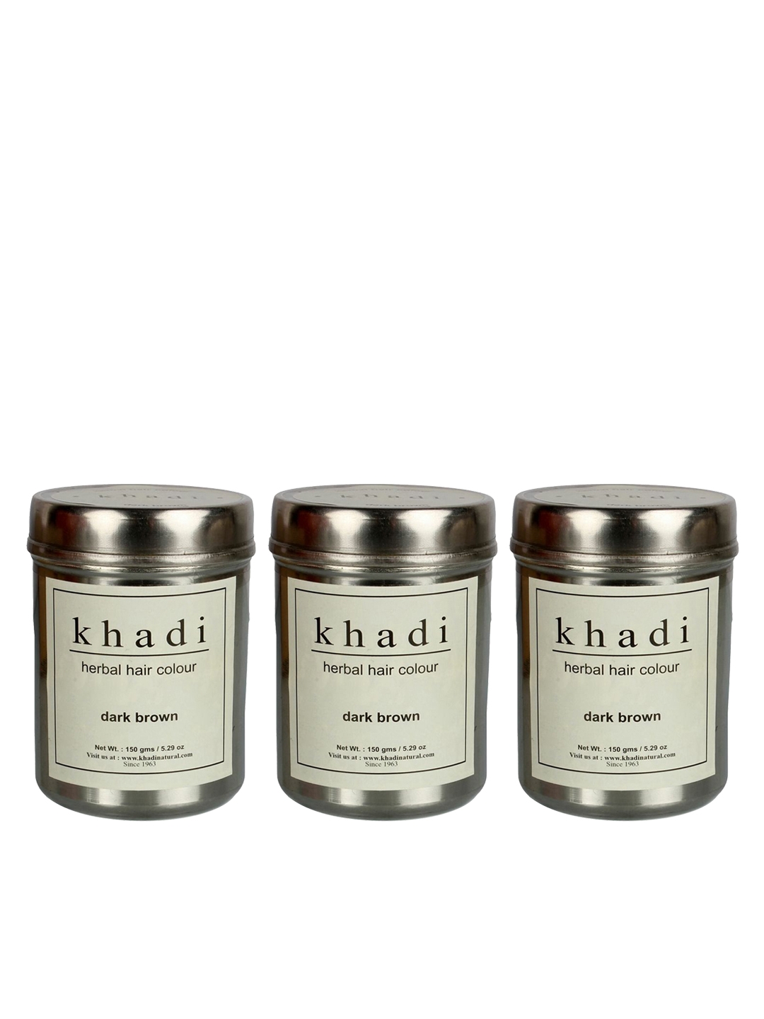 Buy Khadi Set Of 3 Dark Brown Herbal Hair Colours - Hair Colour for Unisex  851537 | Myntra