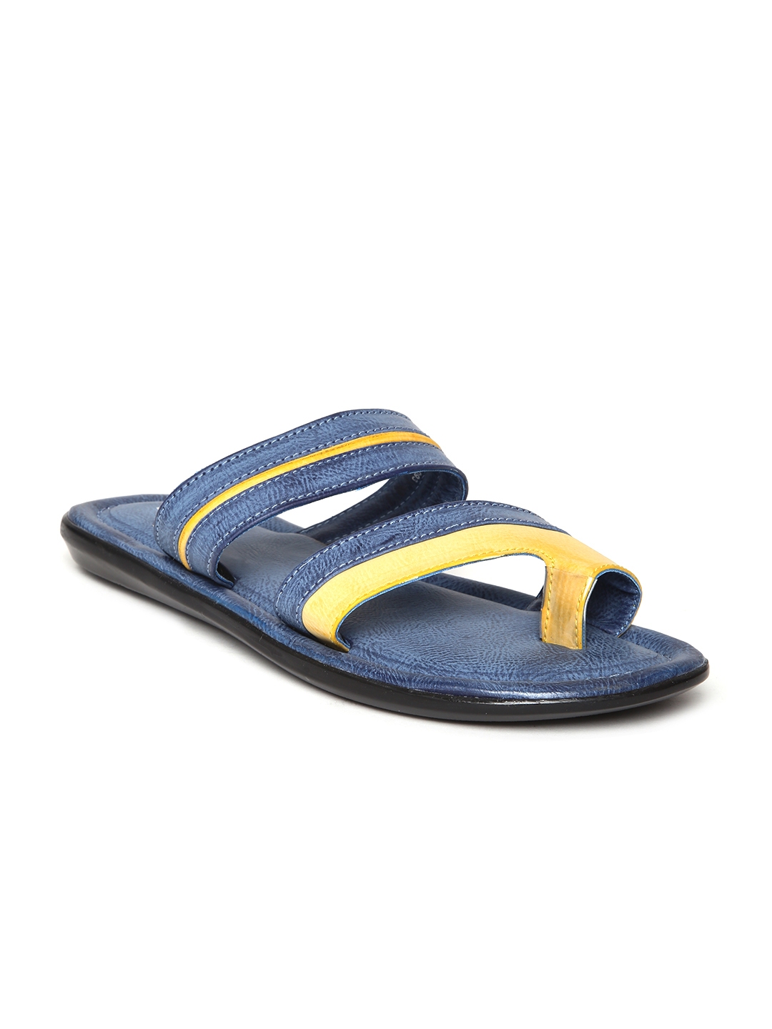 Blue and 2025 yellow sandals