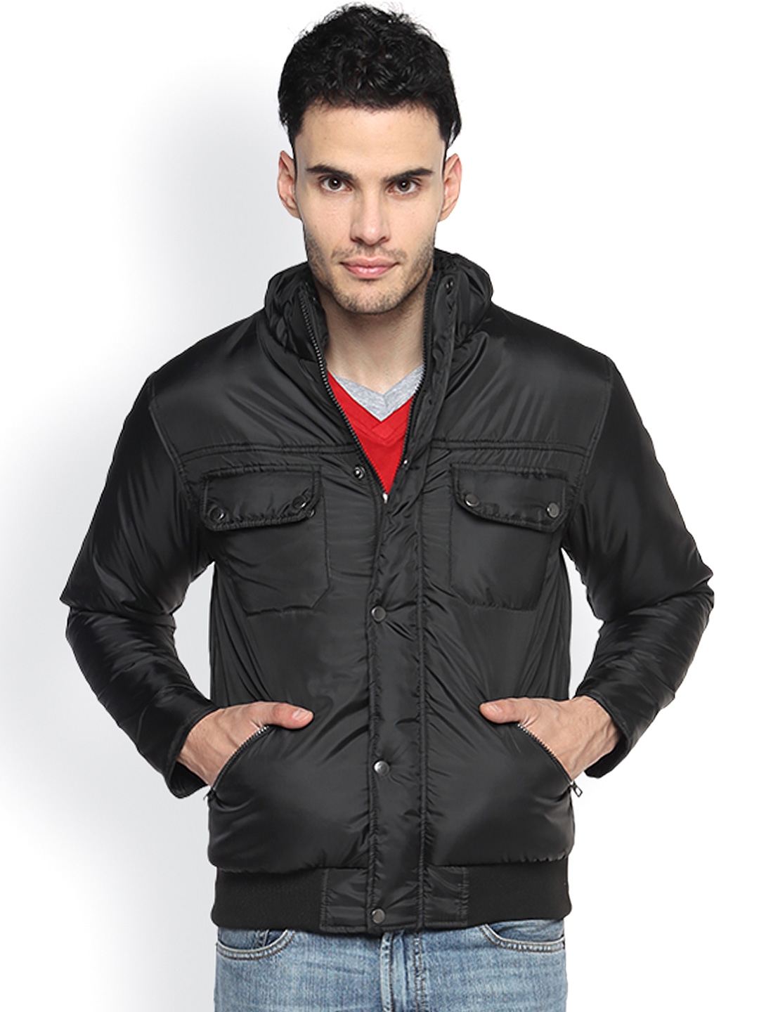 Campus Sutra Black Jacket