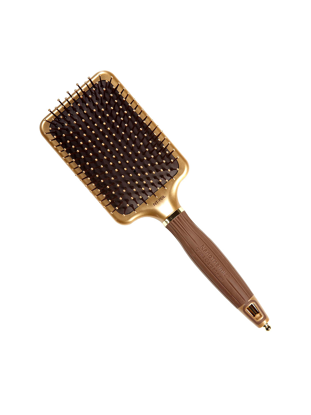 Oliva Garden Nano Thermic Ceramic & Ion Brown Shaper Paddle Hair Brush