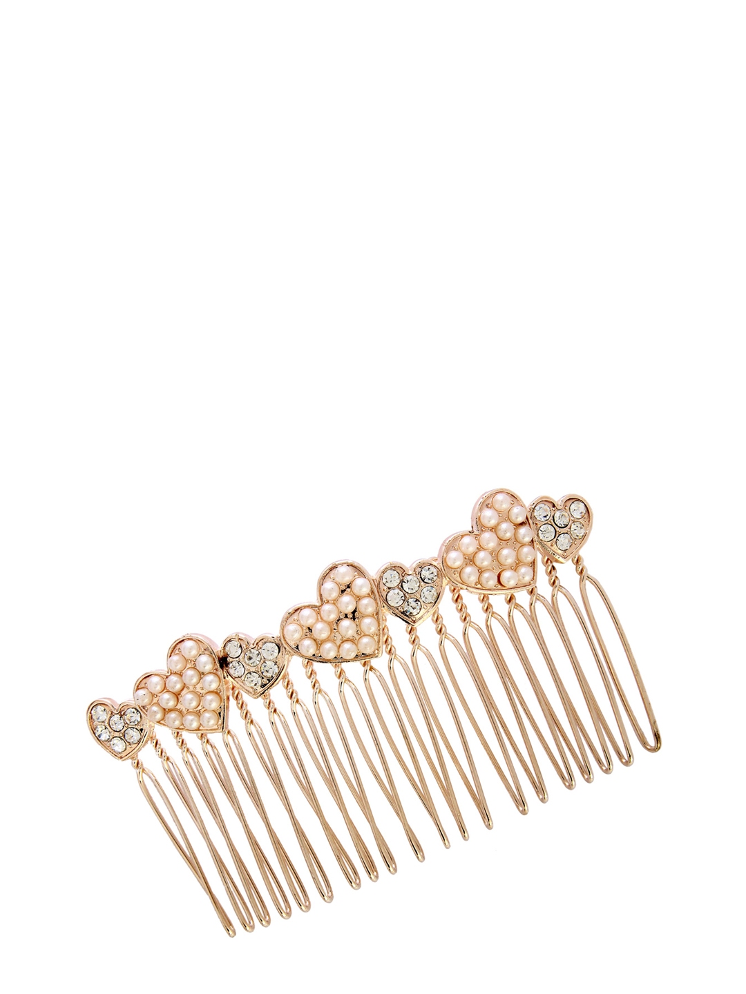 RV Bouquet Strass Pearl Hair Clip in Metal Gold Woman REWAC240100AGKPZG005   Roger Vivier