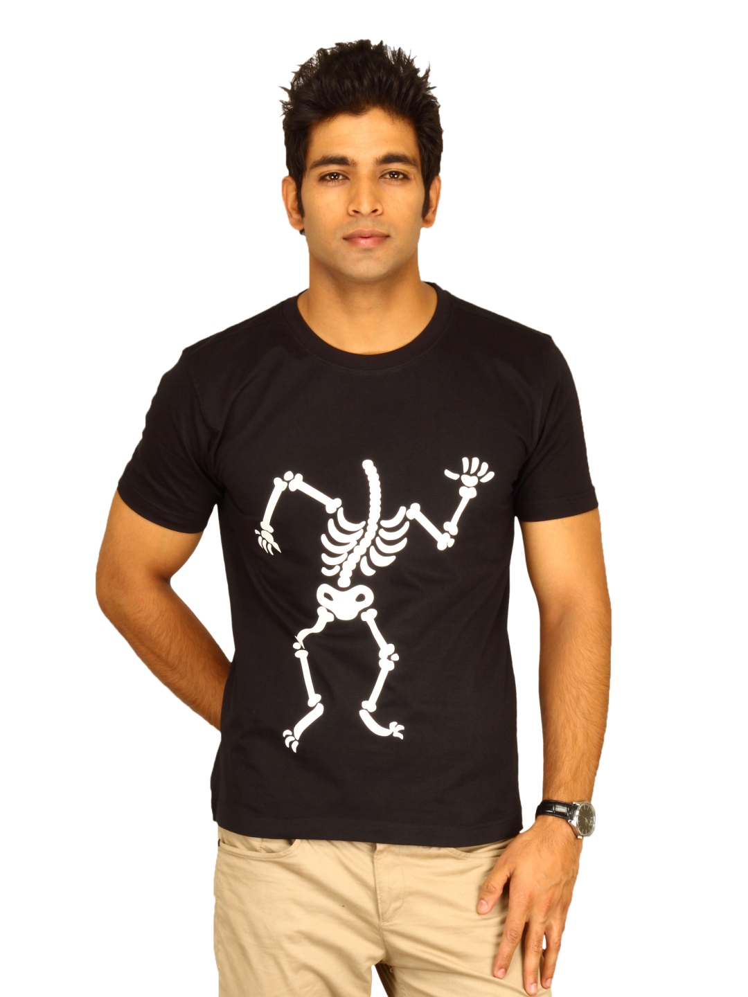 myntra black t shirt