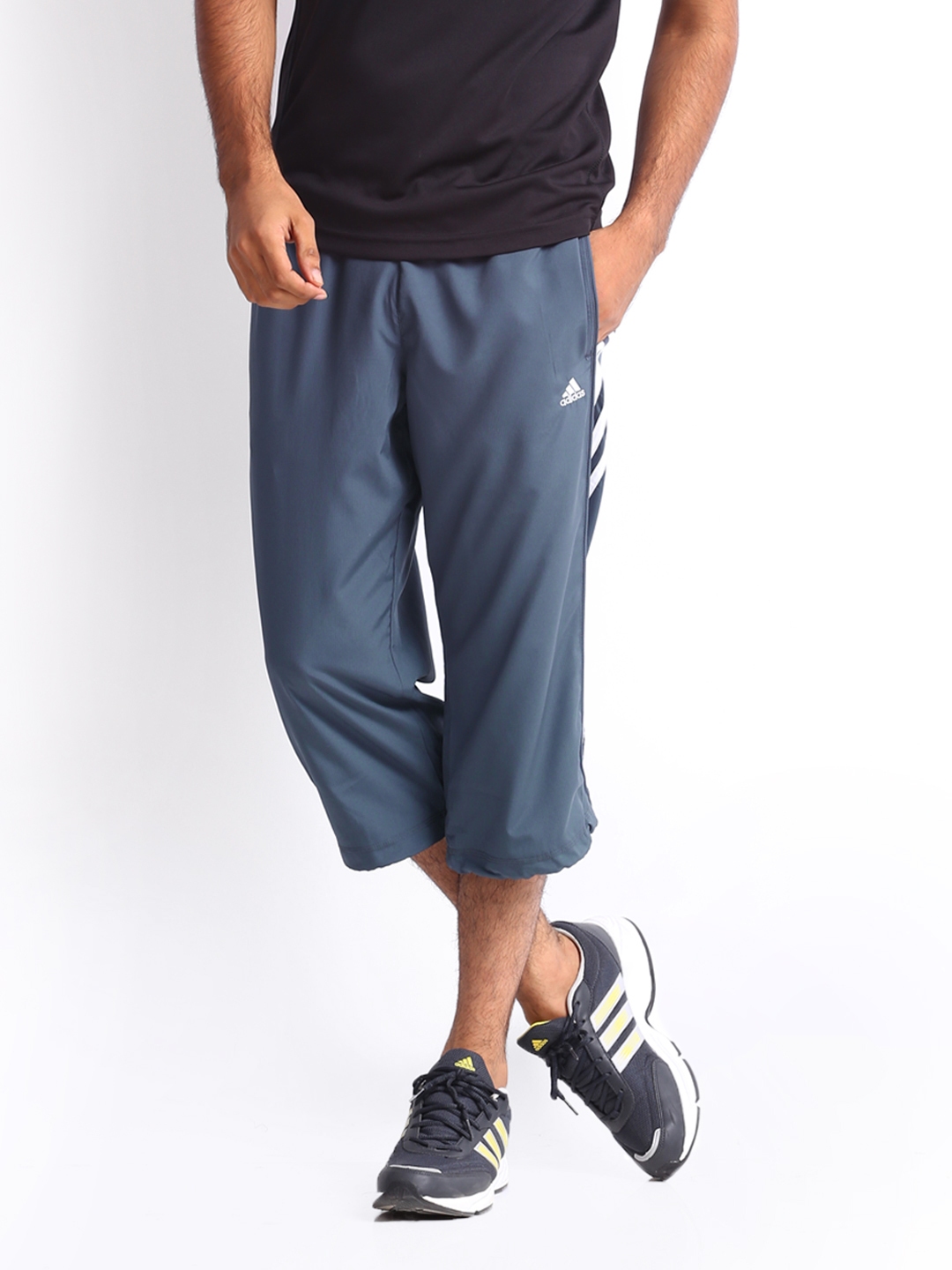 Buy ADIDAS Men Dark Grey 34 Length Track Pants  Shorts for Men 252837   Myntra