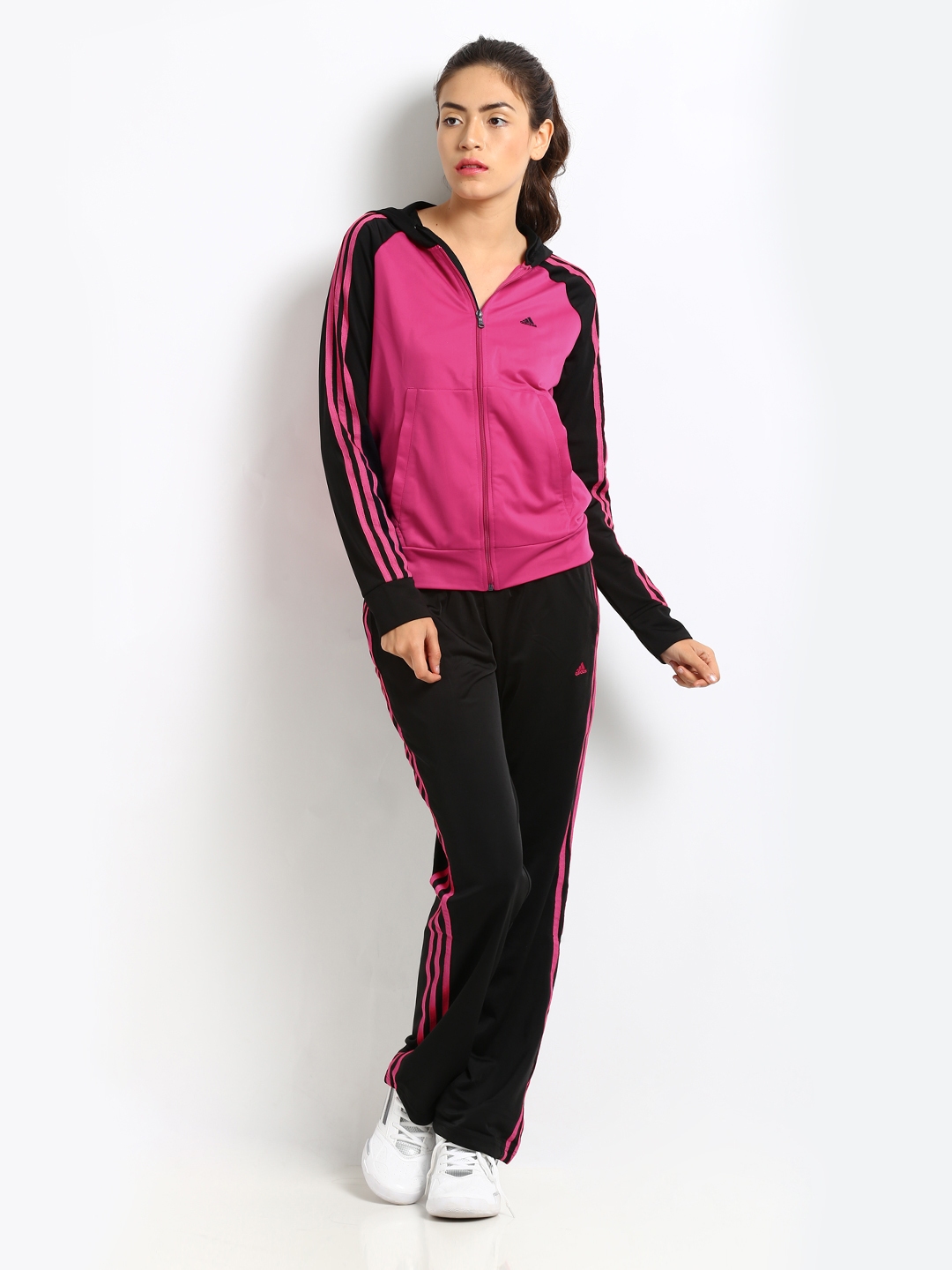 nightmare of course Paradox Buy ADIDAS Women Pink & Black Tracksuit - Tracksuits for Women 185399 |  Myntra
