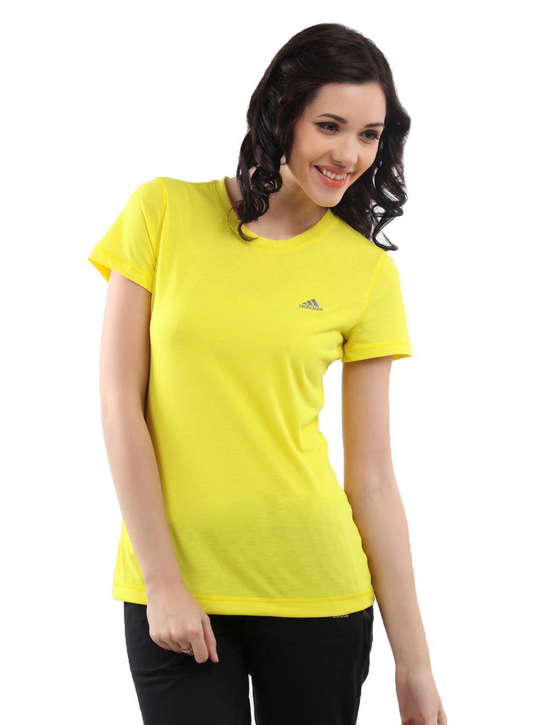 Adidas Women Yellow Climalite Tshirt ea4c6a2d2afab139e09af742dbd6ab14 images