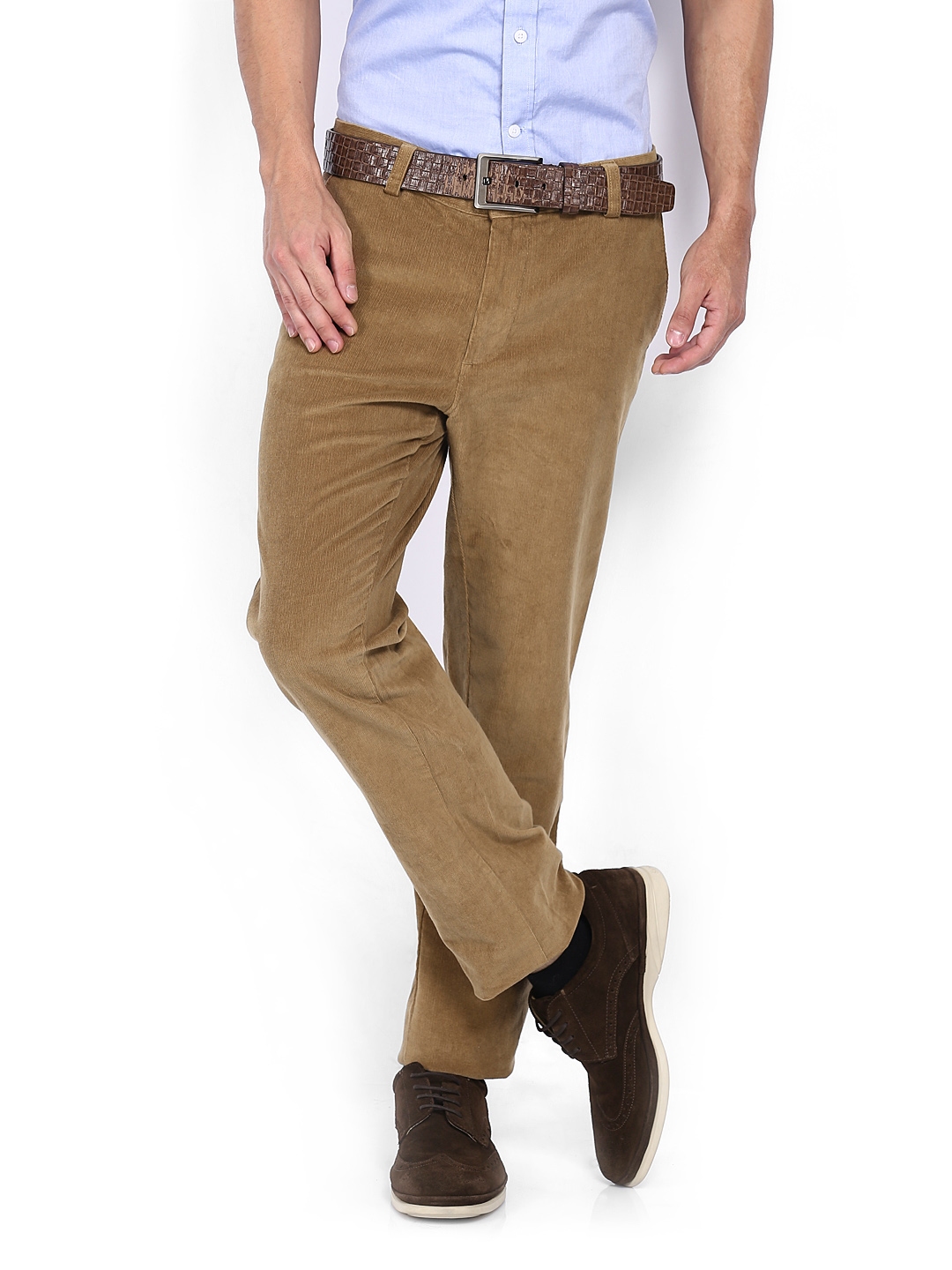 Buy Allen Solly Woman Beige Regular Fit Solid Formal Trousers  Trousers  for Women 4442091  Myntra