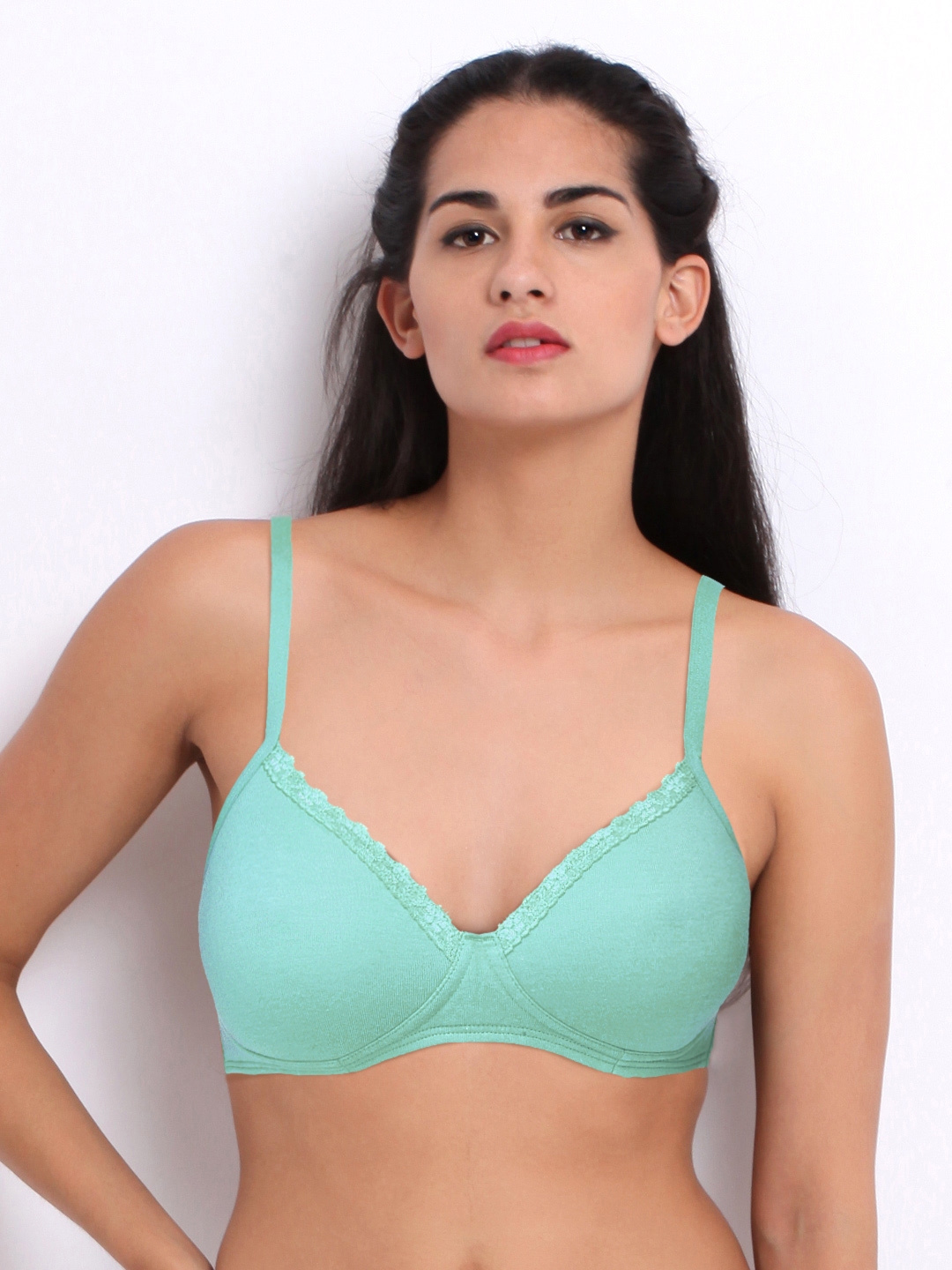 Buy Amante Mint Green Solid Lightly Padded Non Wired Full Coverage