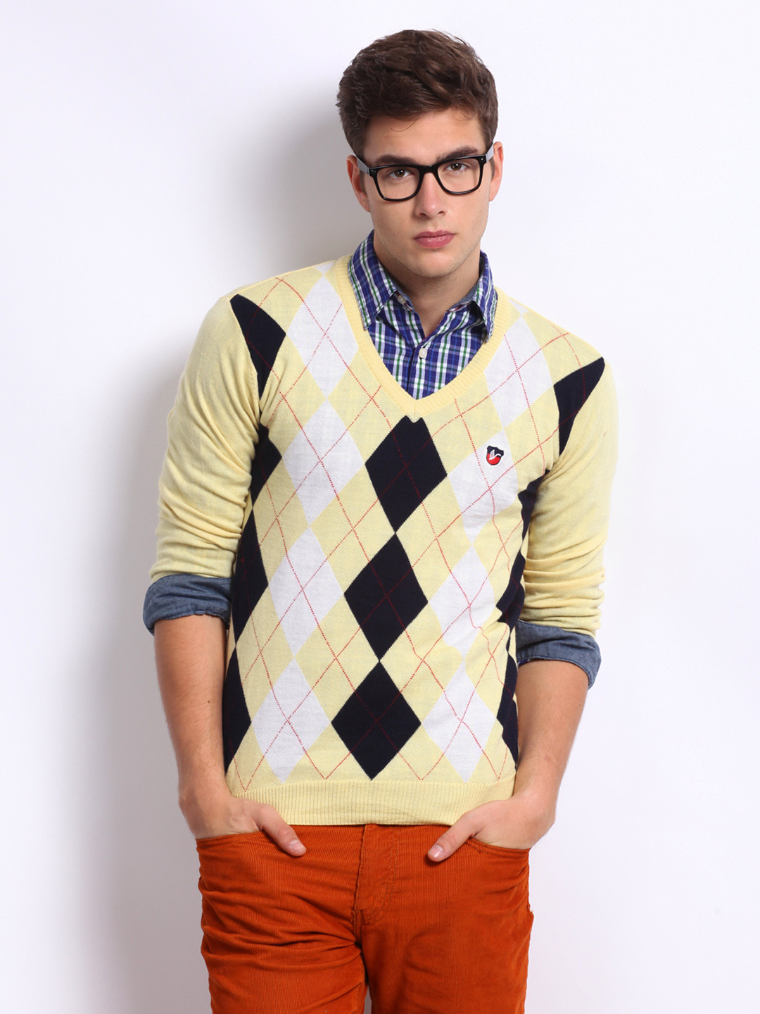 Argyle Sweater - Sweaters for Men 