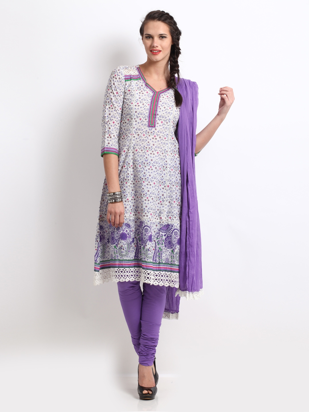 Churidar in sale myntra