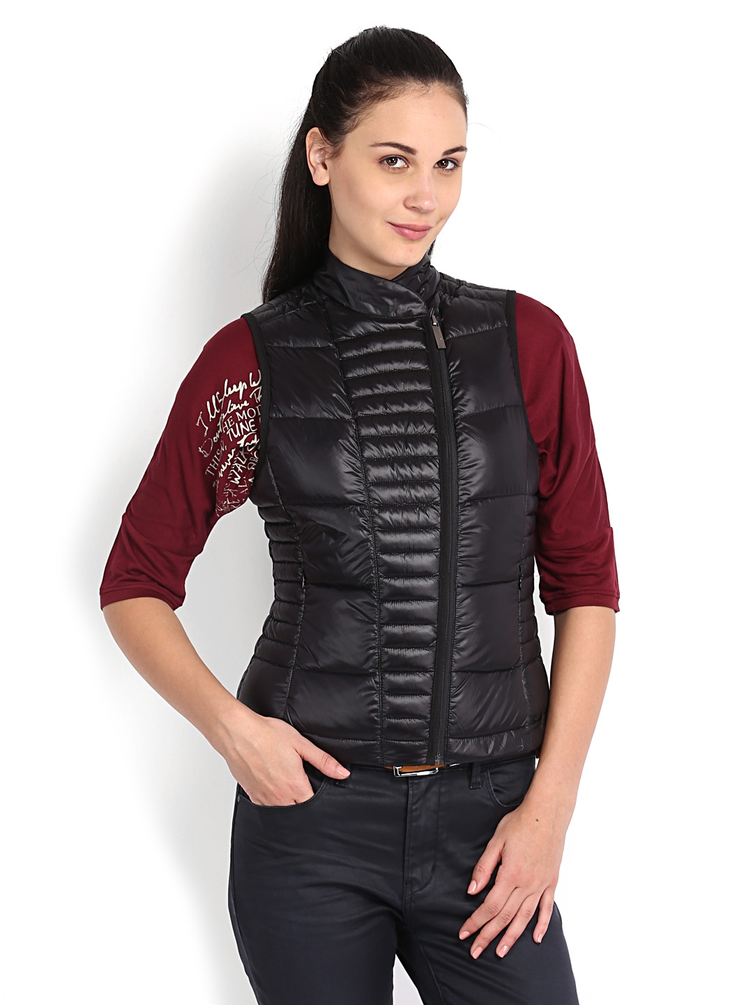 myntra sleeveless jacket