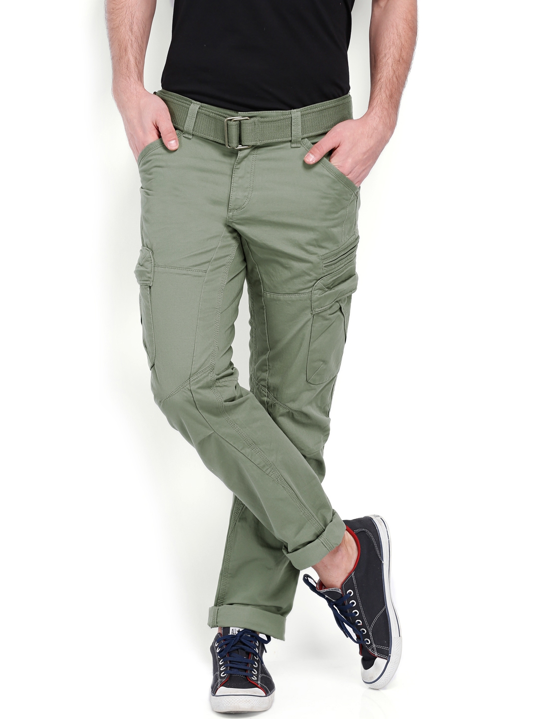 Buy celio Green Slim Fit Cargos for Mens Online  Tata CLiQ