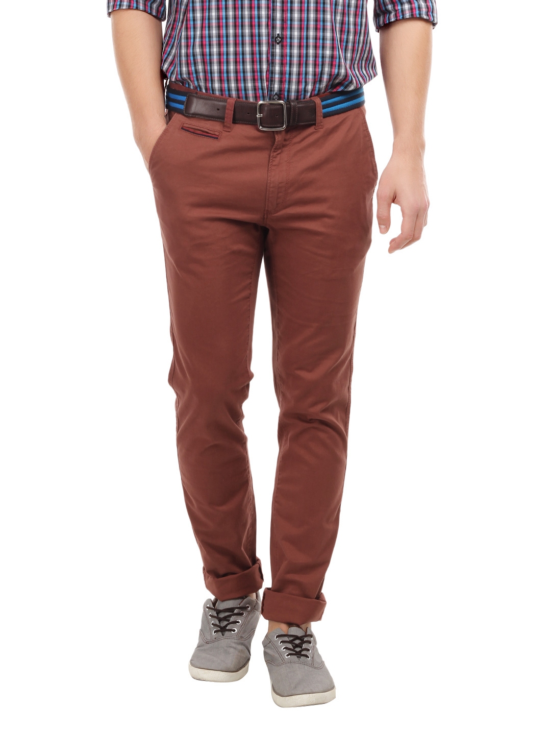 Buy Being Human Men Brick Red Cargo Trousers  Trousers for Men 209426   Myntra