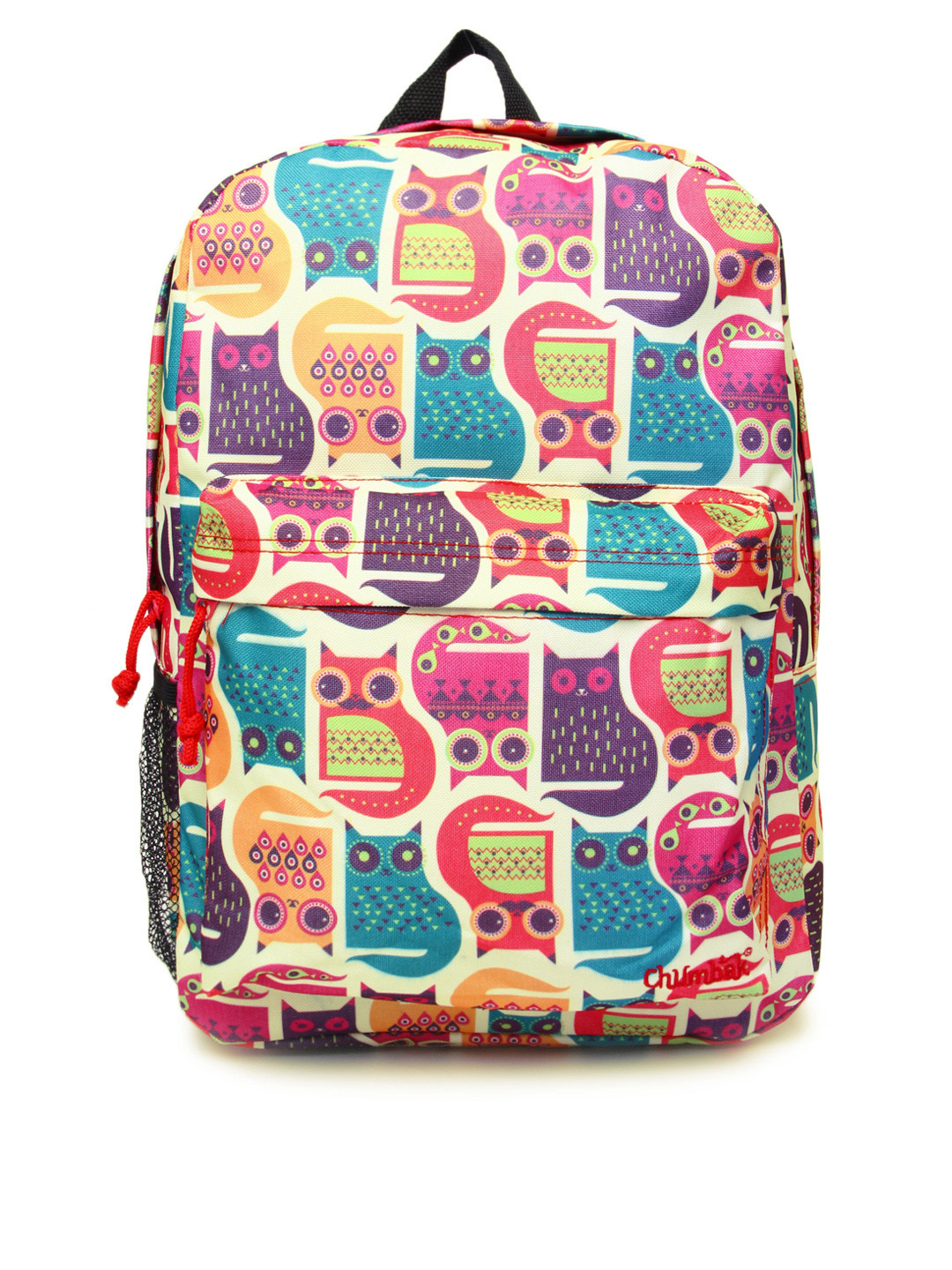 Buy Chumbak Women Multicoloured Cats Printed Backpack Backpacks for