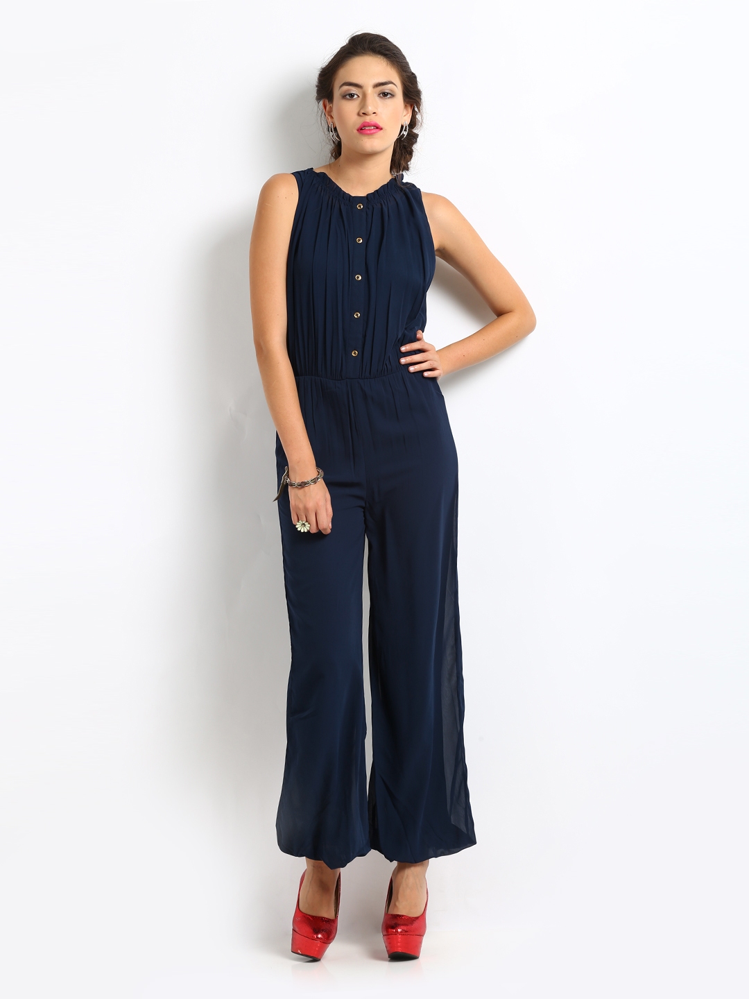 D Muse Women Navy Jumpsuit