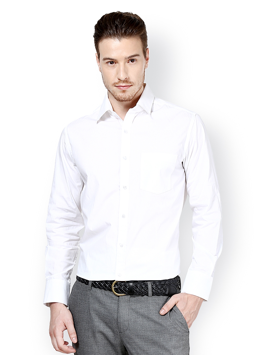 white dinner shirt slim fit