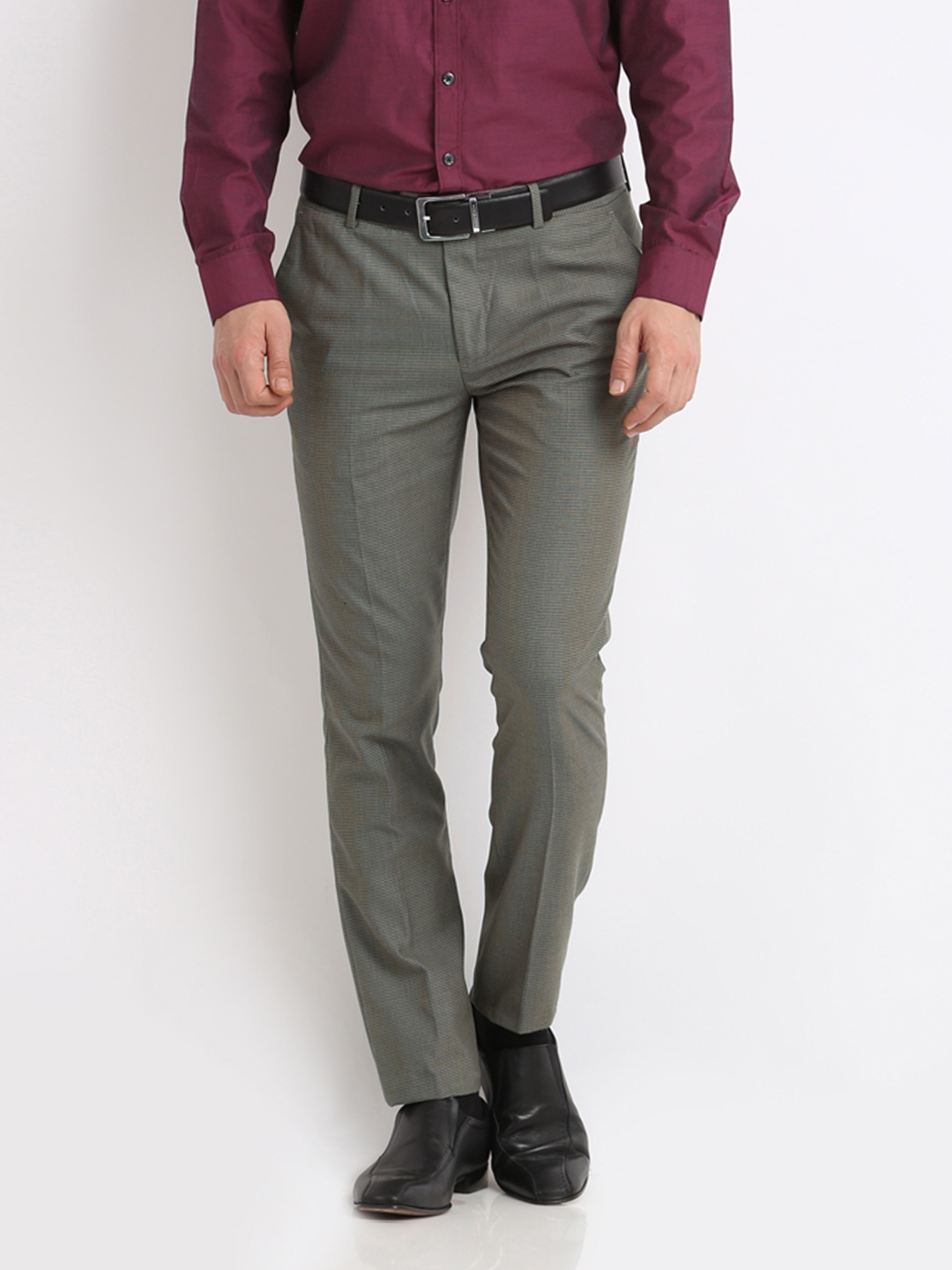 Excalibur Formal Trousers  Buy Excalibur Men Grey Woven Check Flat Front Formal  Trousers Online  Nykaa Fashion