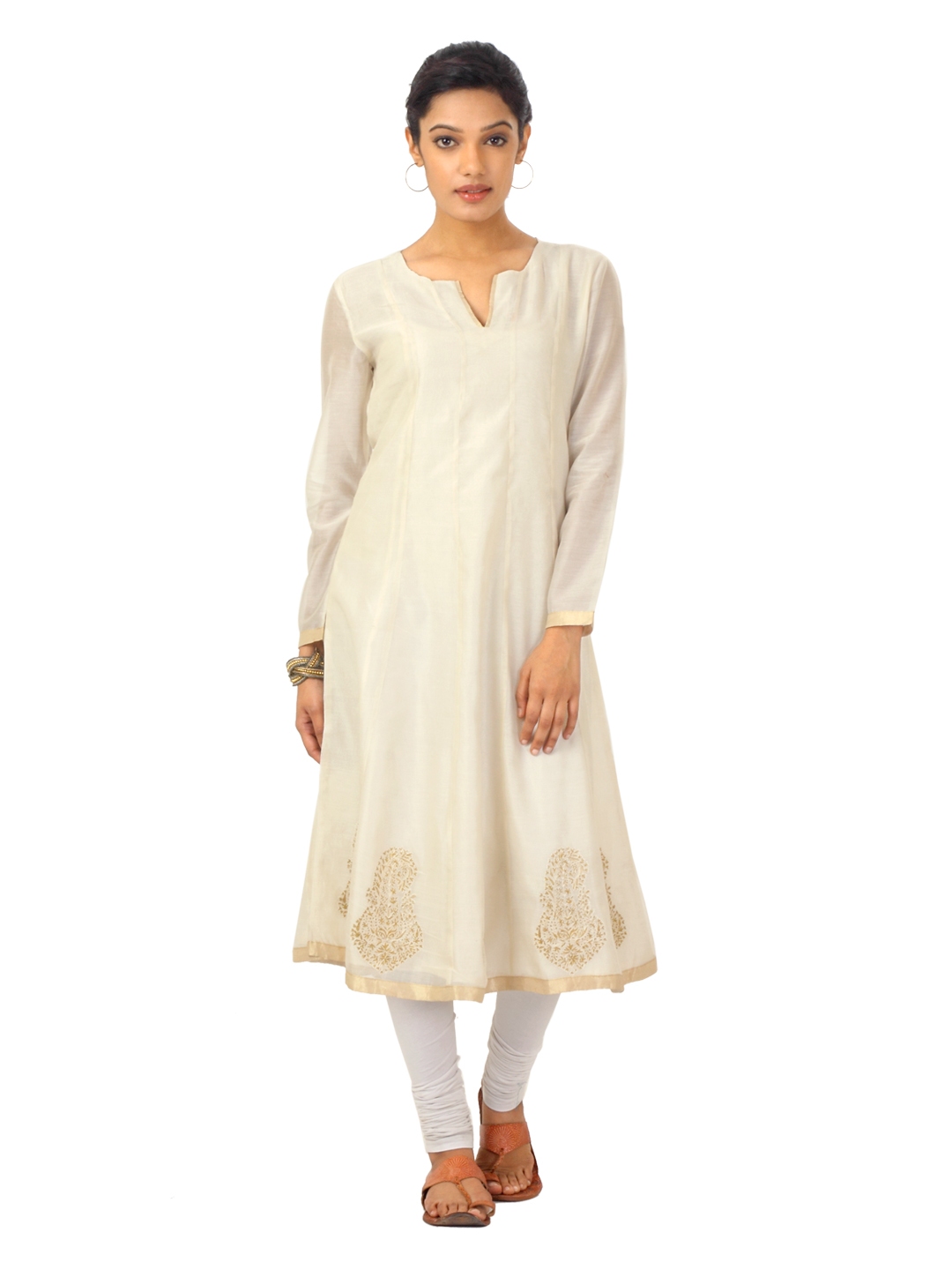 white anarkali myntra