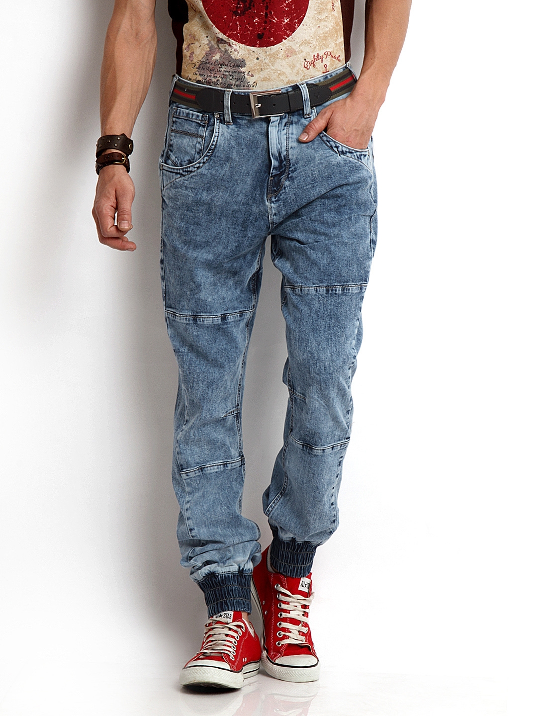 Buy Flying Machine Men Blue Joggers Slim Straight Fit Stretchable Jeans -  Jeans for Men 267321 | Myntra