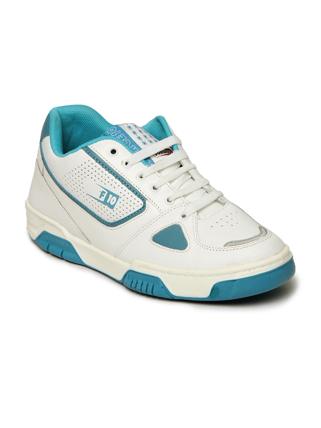 Force 10 Men White Blue Dopolar Sports Shoes