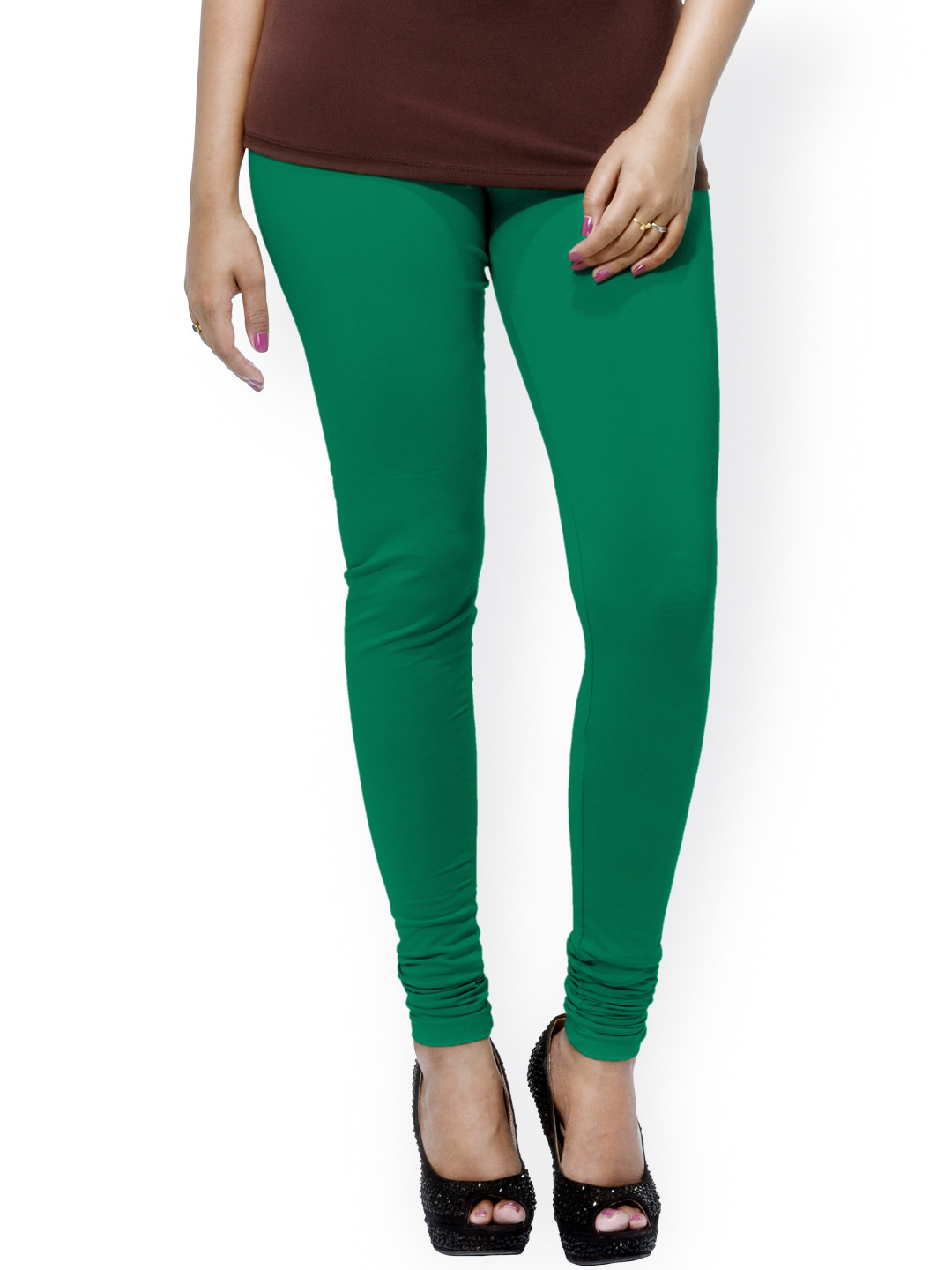 Buy Go Colors Green Ankle Length 