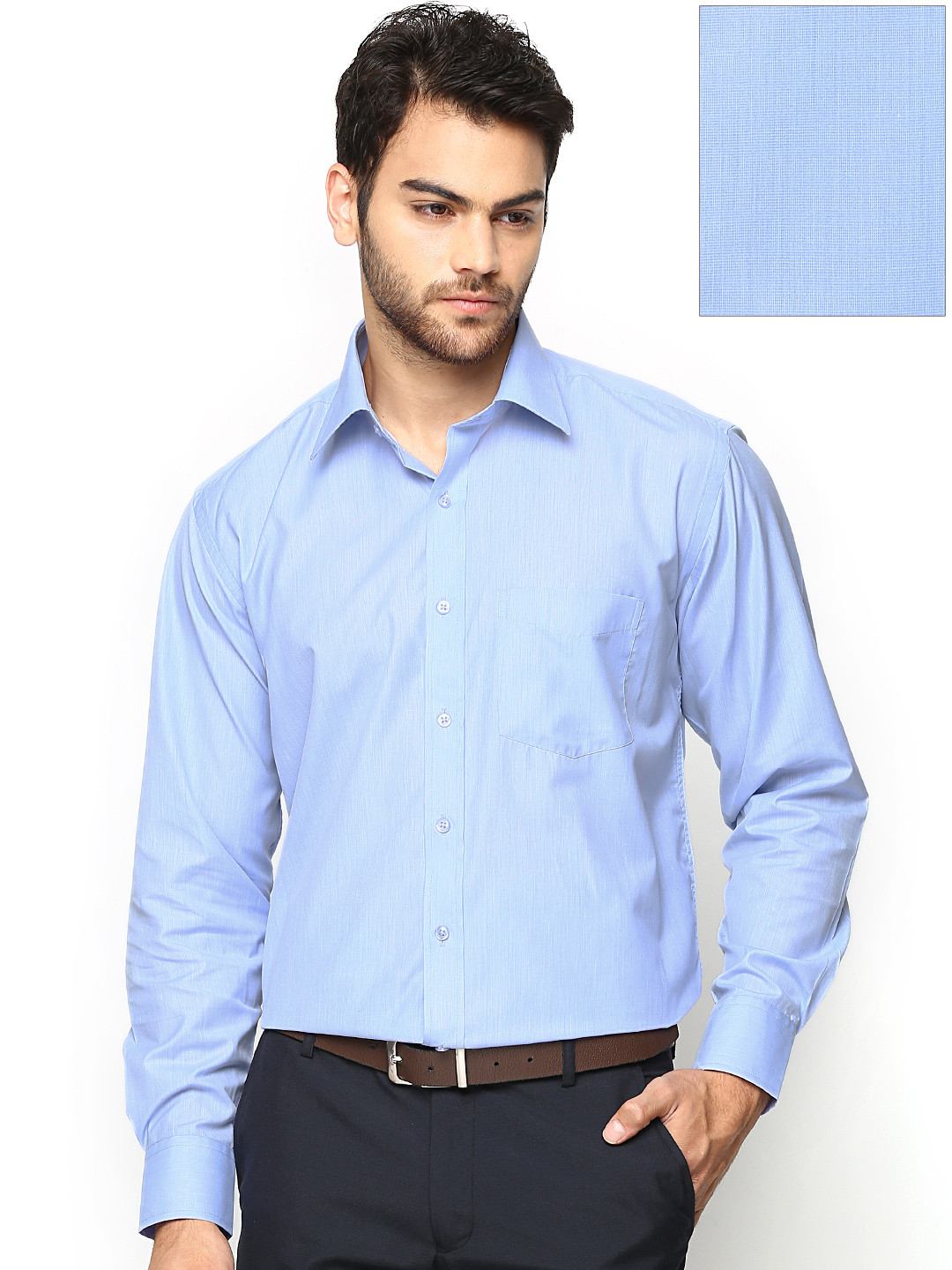 Buy Hancock Blue Formal Shirt - Shirts 