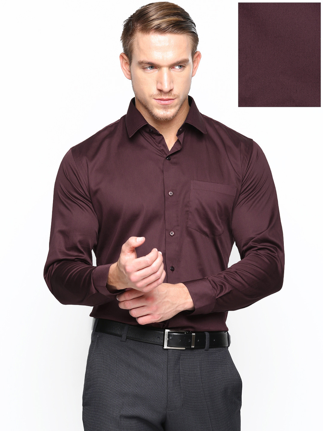 Wine colour formal shirt Clearance