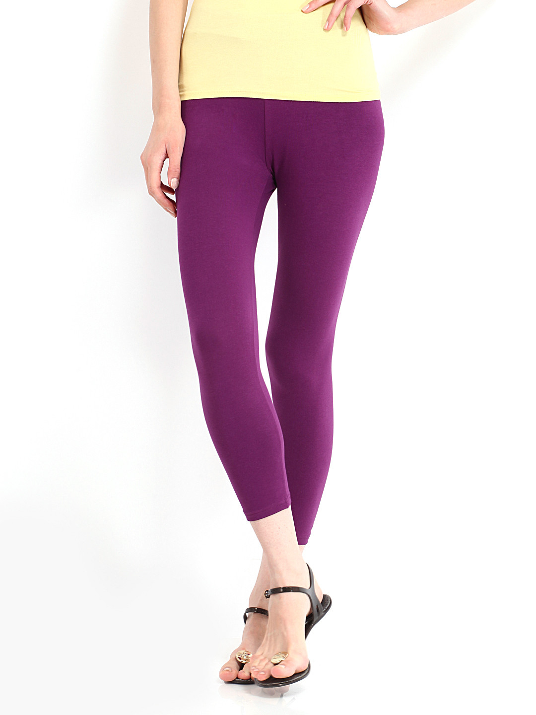 Myntra Lavender Capri Leggings Girls Purple Capri Leggings Purple