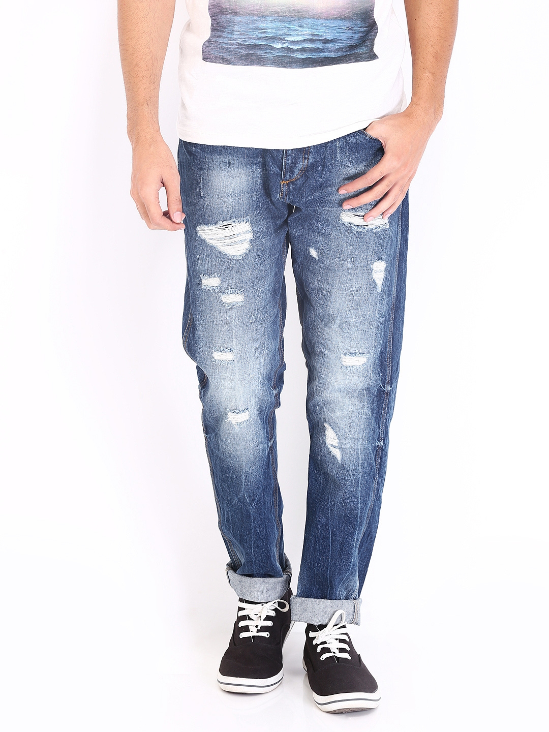 Buy Jack & Jones Men Blue Erik Anti Fit Jeans - Jeans for Men | Myntra