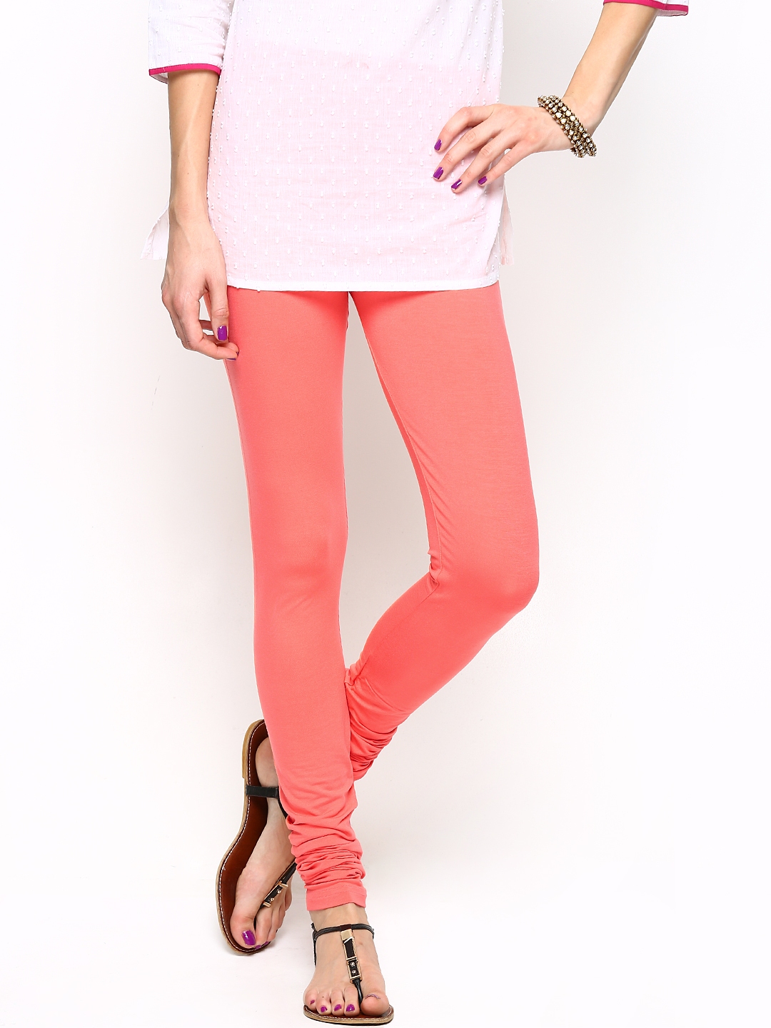 Buy Jockey Women Peach Coloured Ankle Length Leggings Leggings for Women 521153 Myntra