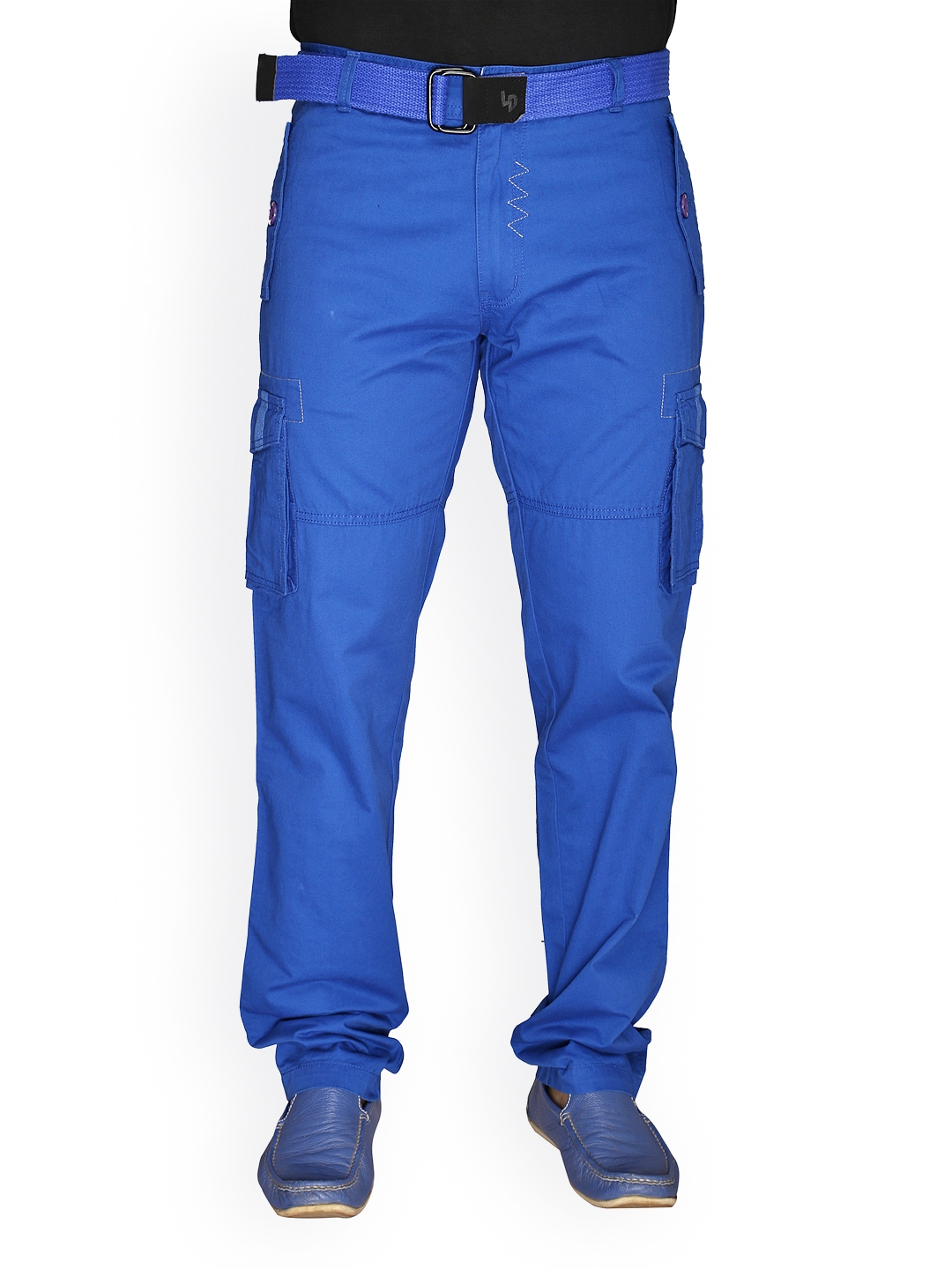 Blue Cargo Trousers  Quiz Clothing