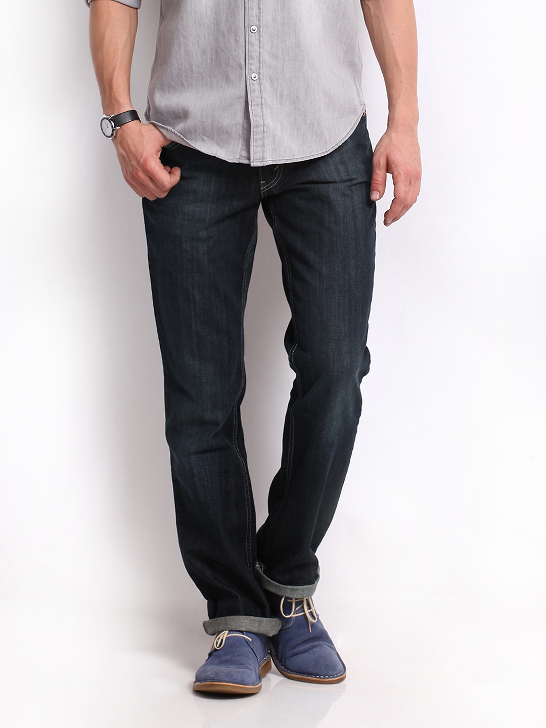 Buy Levis Men Navy 531 Regular Straight Fit Jeans - Jeans for Men 239183 |  Myntra
