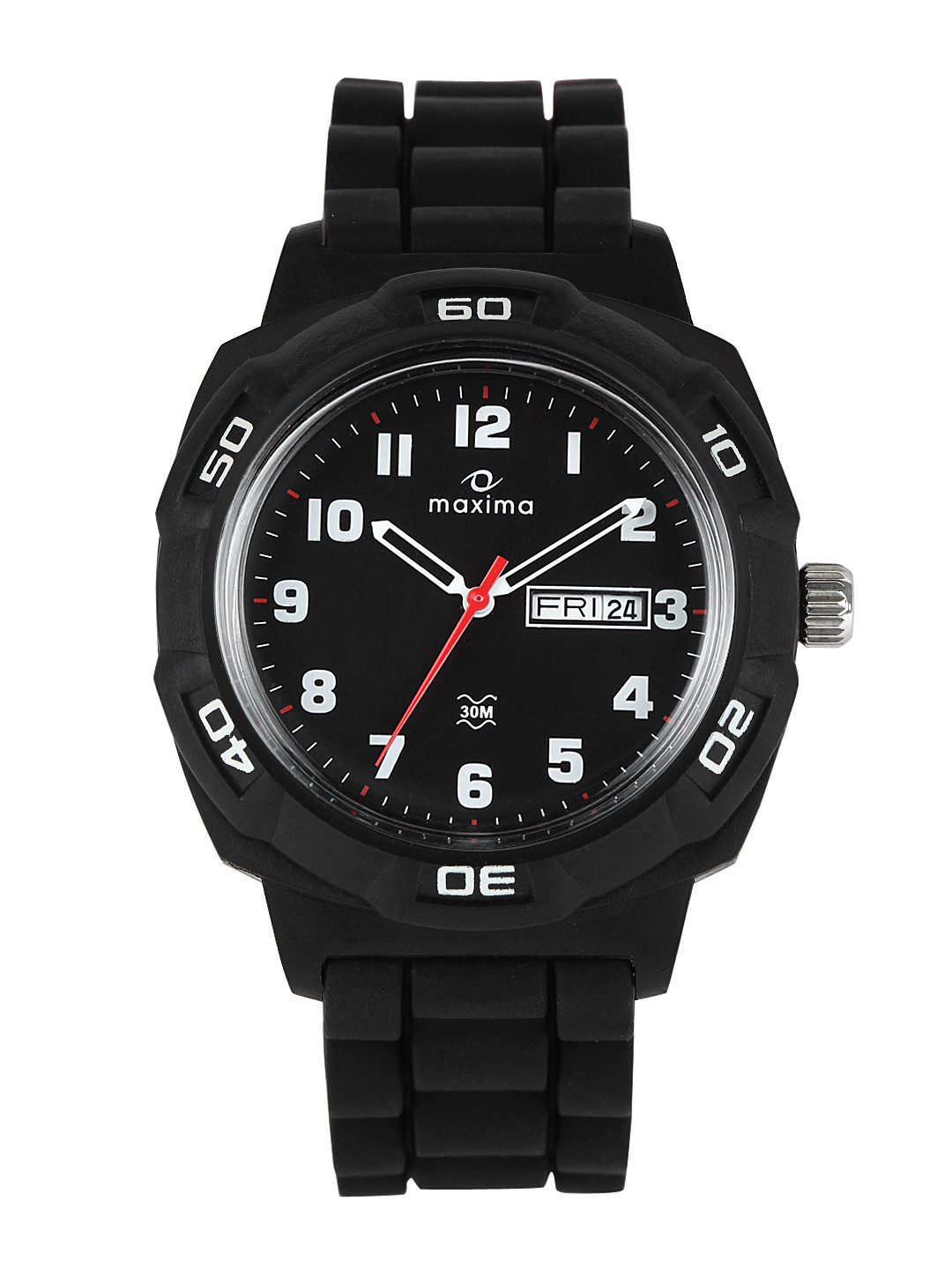 Maxima Men Black Dial Watch