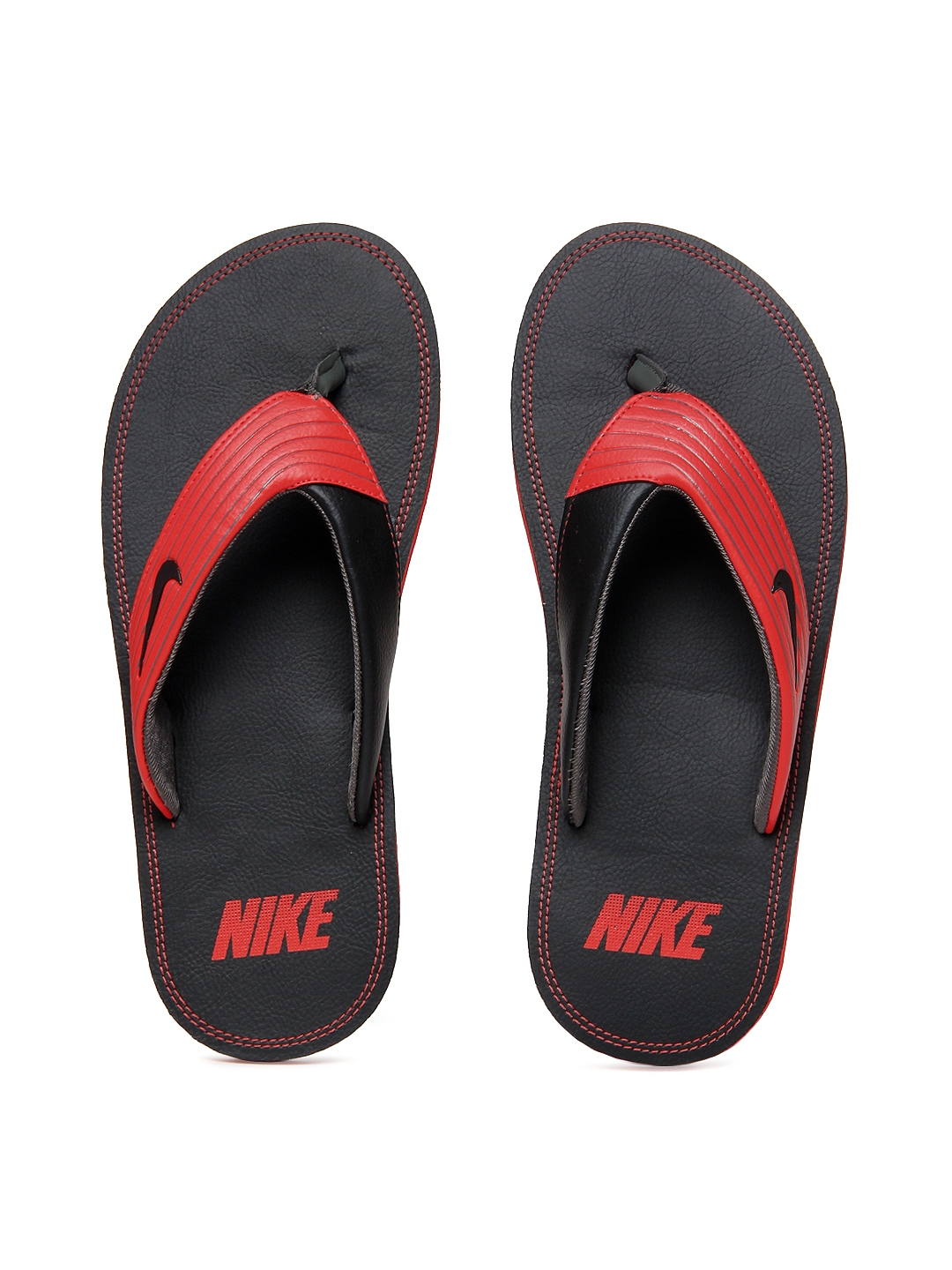 Nike Men Black Red Chroma Flip Flops