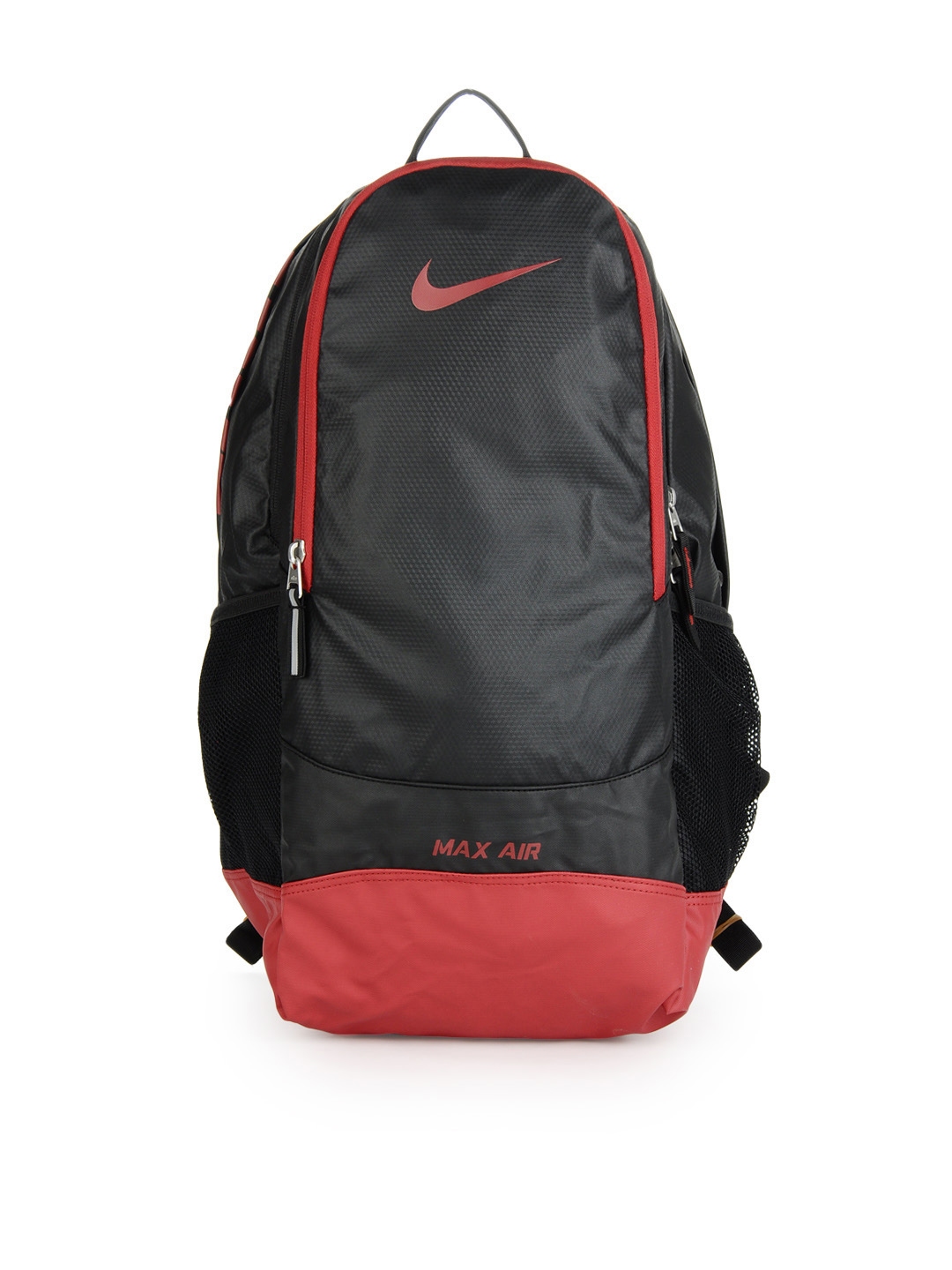 Nike red best sale and black backpack