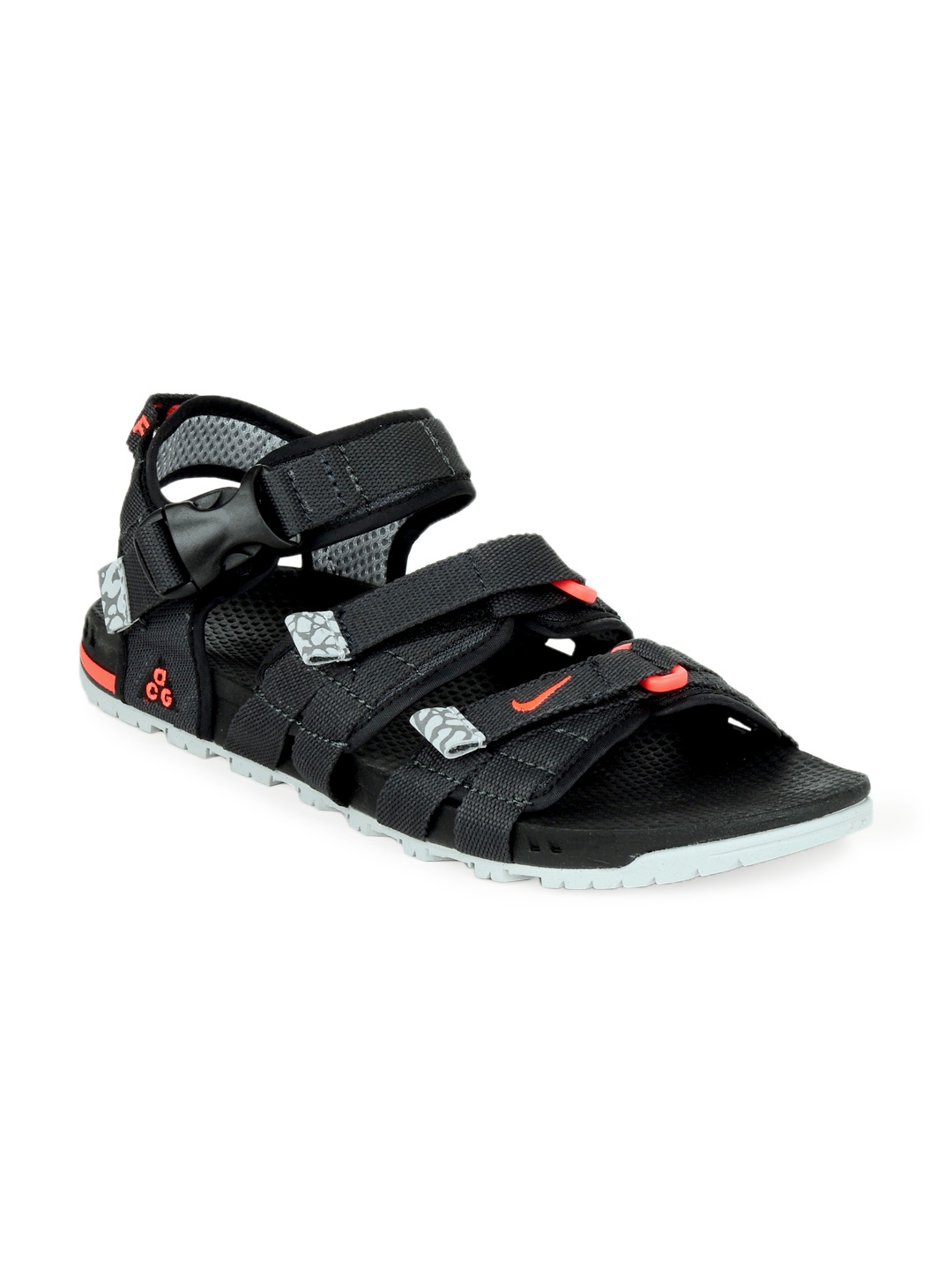 Buy Nike Men Grey Black Air Deschutz Sandals Sports Sandals