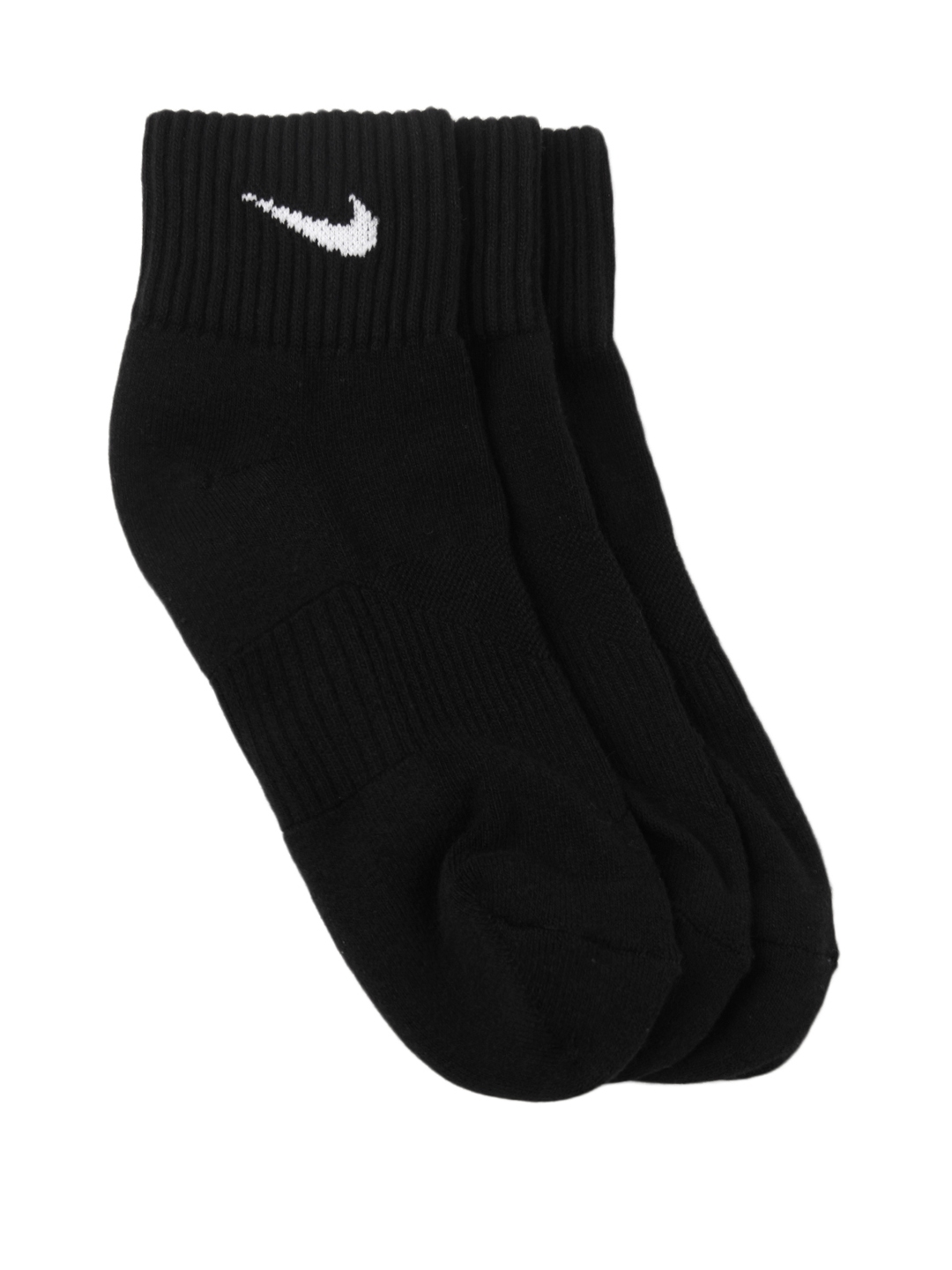 Nike Black 3Pack Cushion Quarter Training Socks