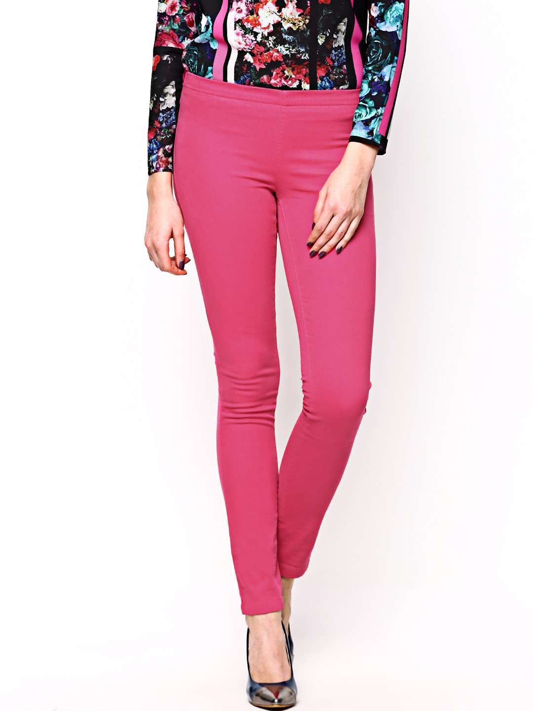 Buy ONLY Women Pink Treggings 