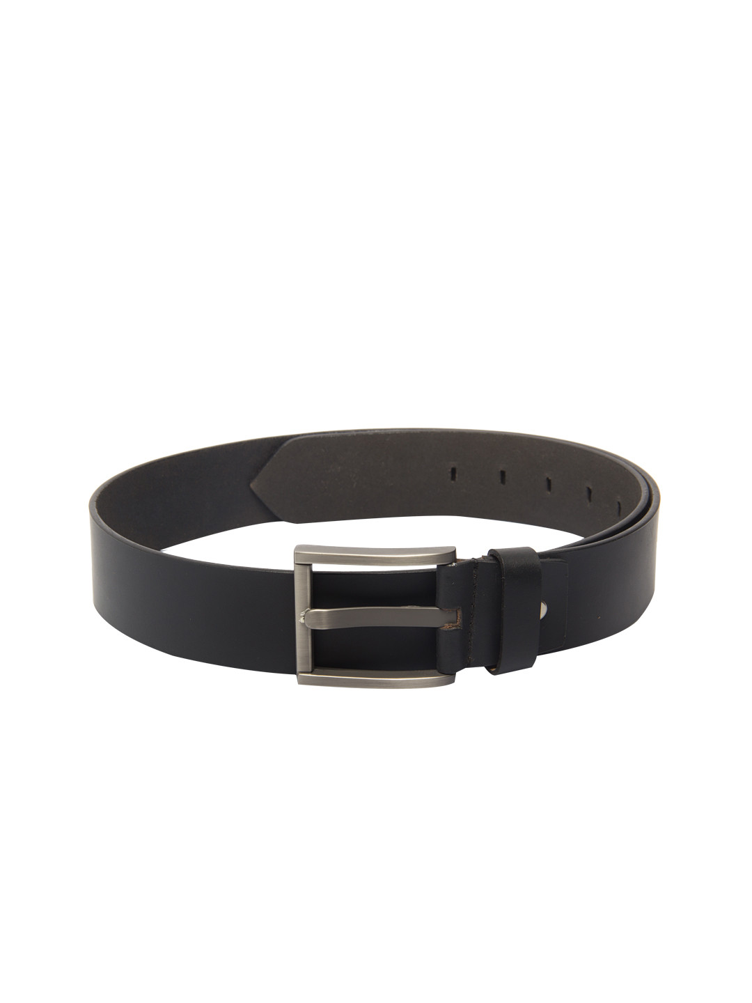 Pacific Gold Black Leather Belt
