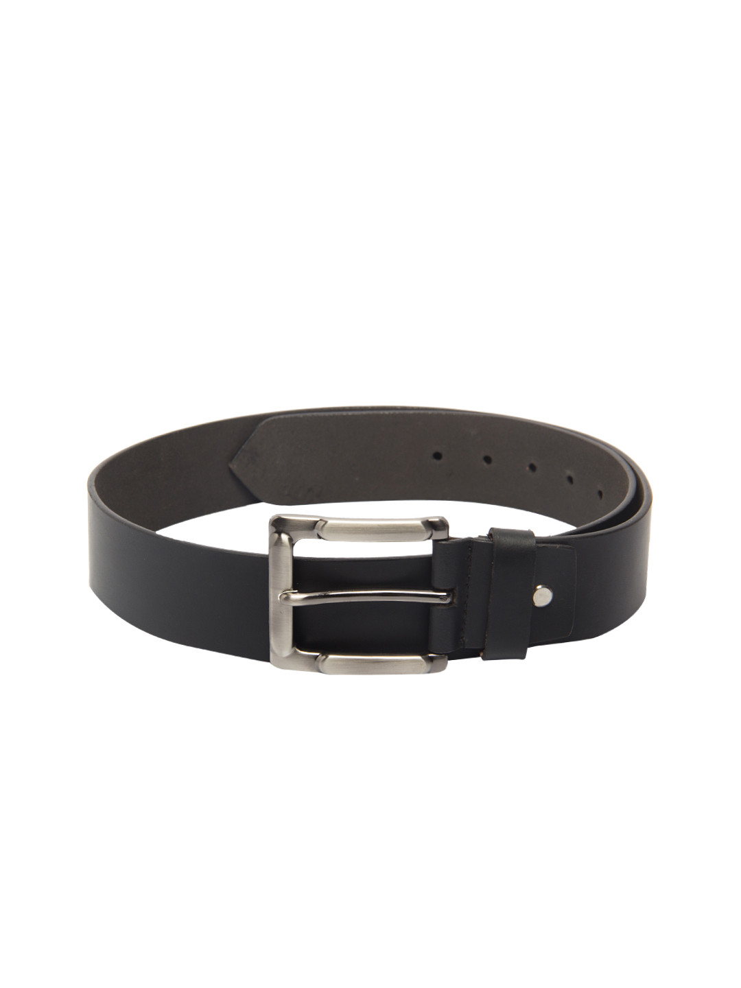 Pacific Gold Black Leather Belt