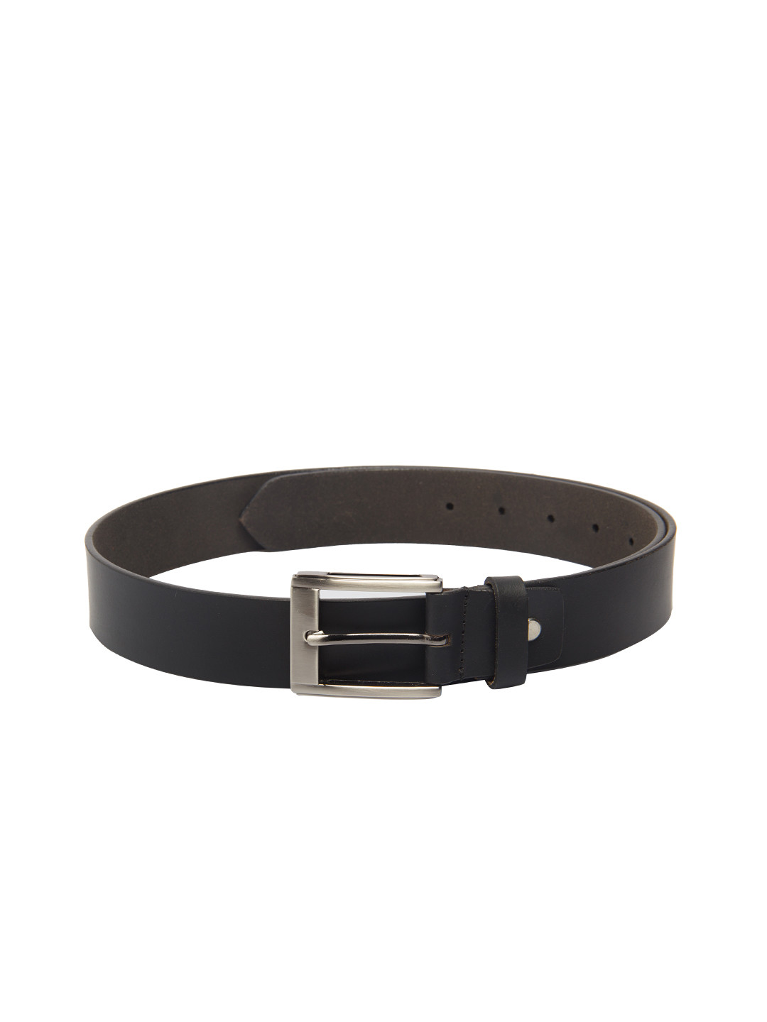 Pacific Gold Men Black Leather Belt
