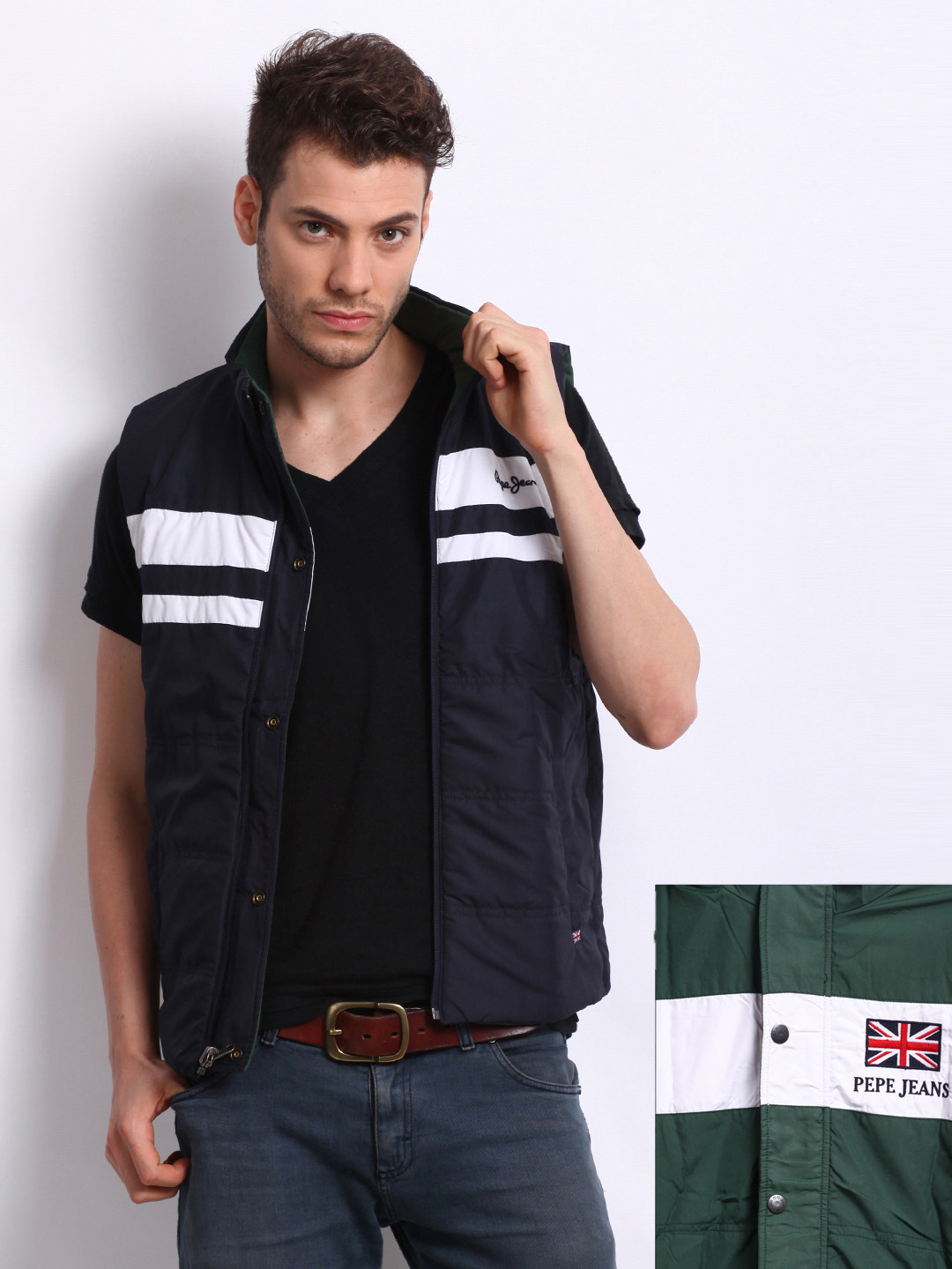pepe jeans reversible jacket